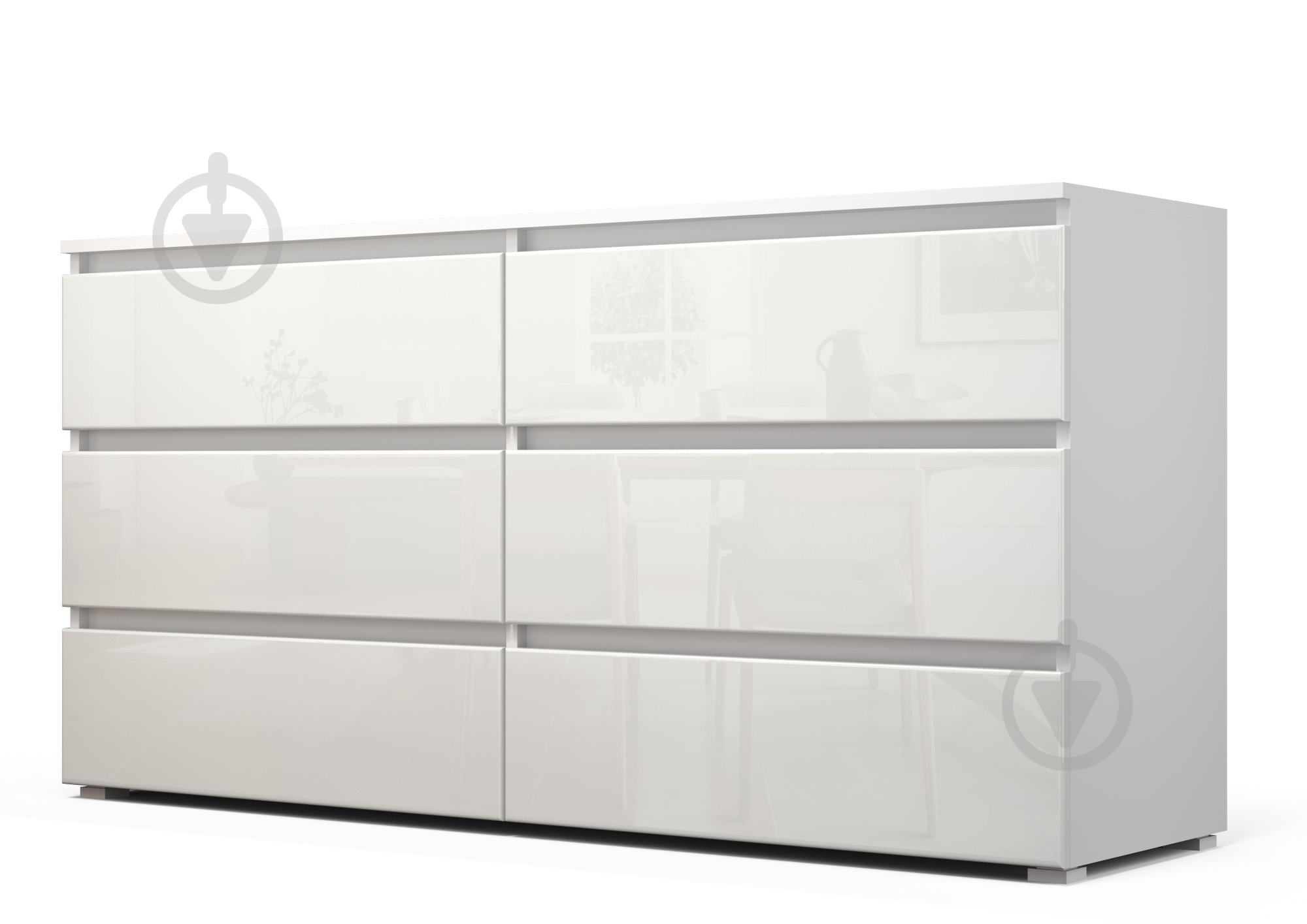 Комод Луч Монако-3 Нимфея Альбо (белый) белый/белый - фото 1