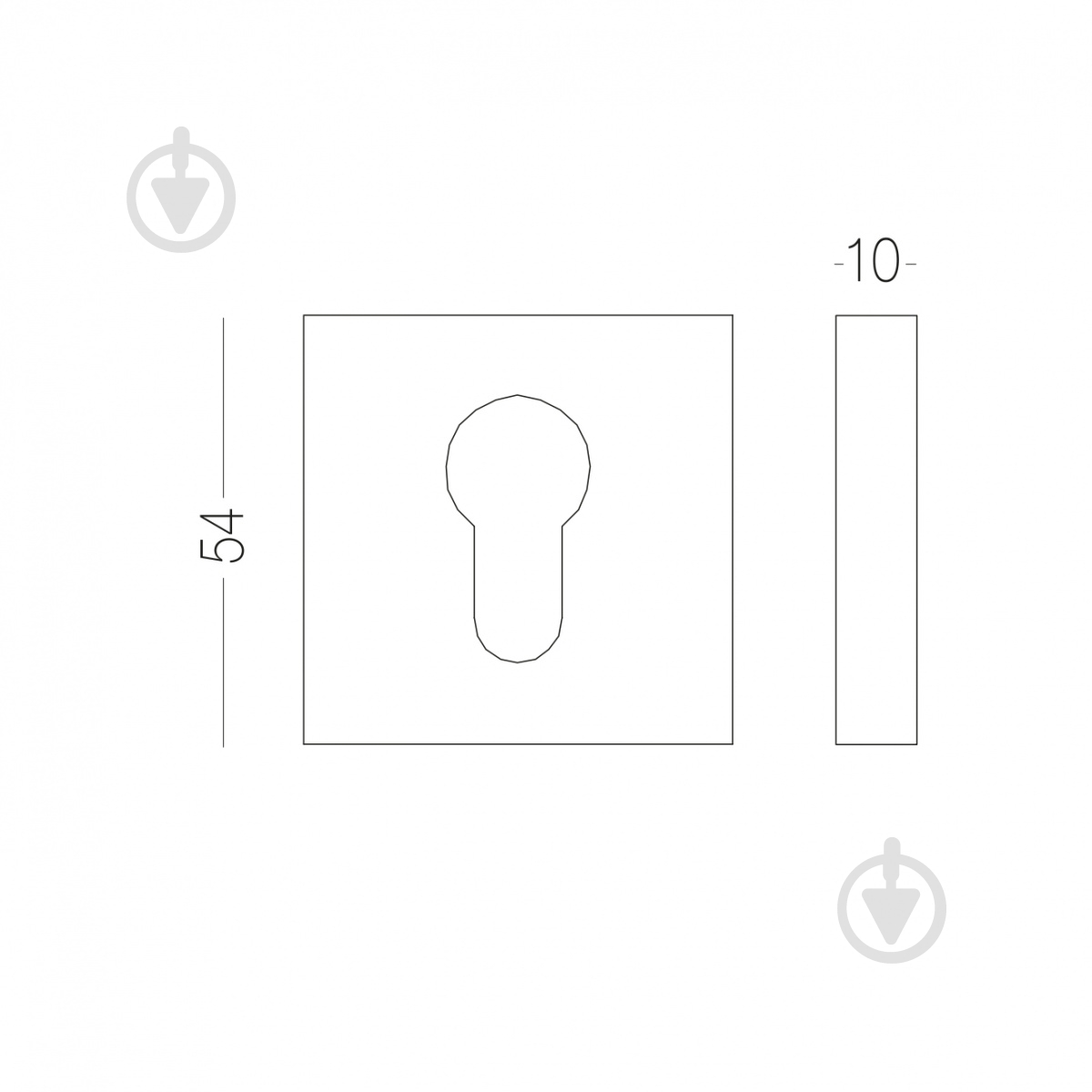 Накладка на замок MVM під циліндр Е12 - фото 6