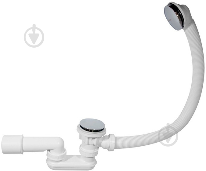 Сифон для ванны Alca Plast A504KM click-clack, металлический - фото 1