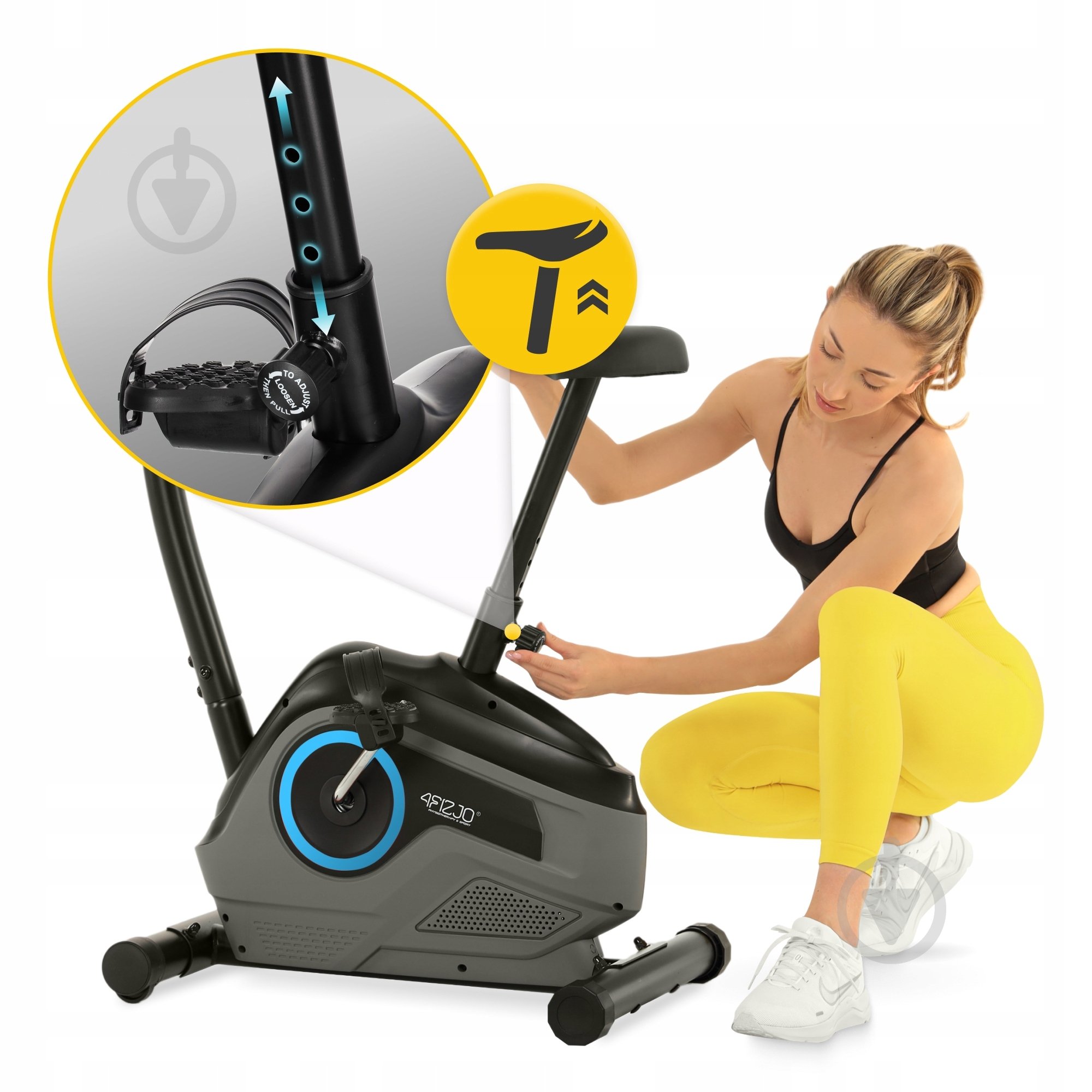 Велотренажер 4fizjo Active+ AW2425 Black/Blue (P-5905973401609) - фото 7