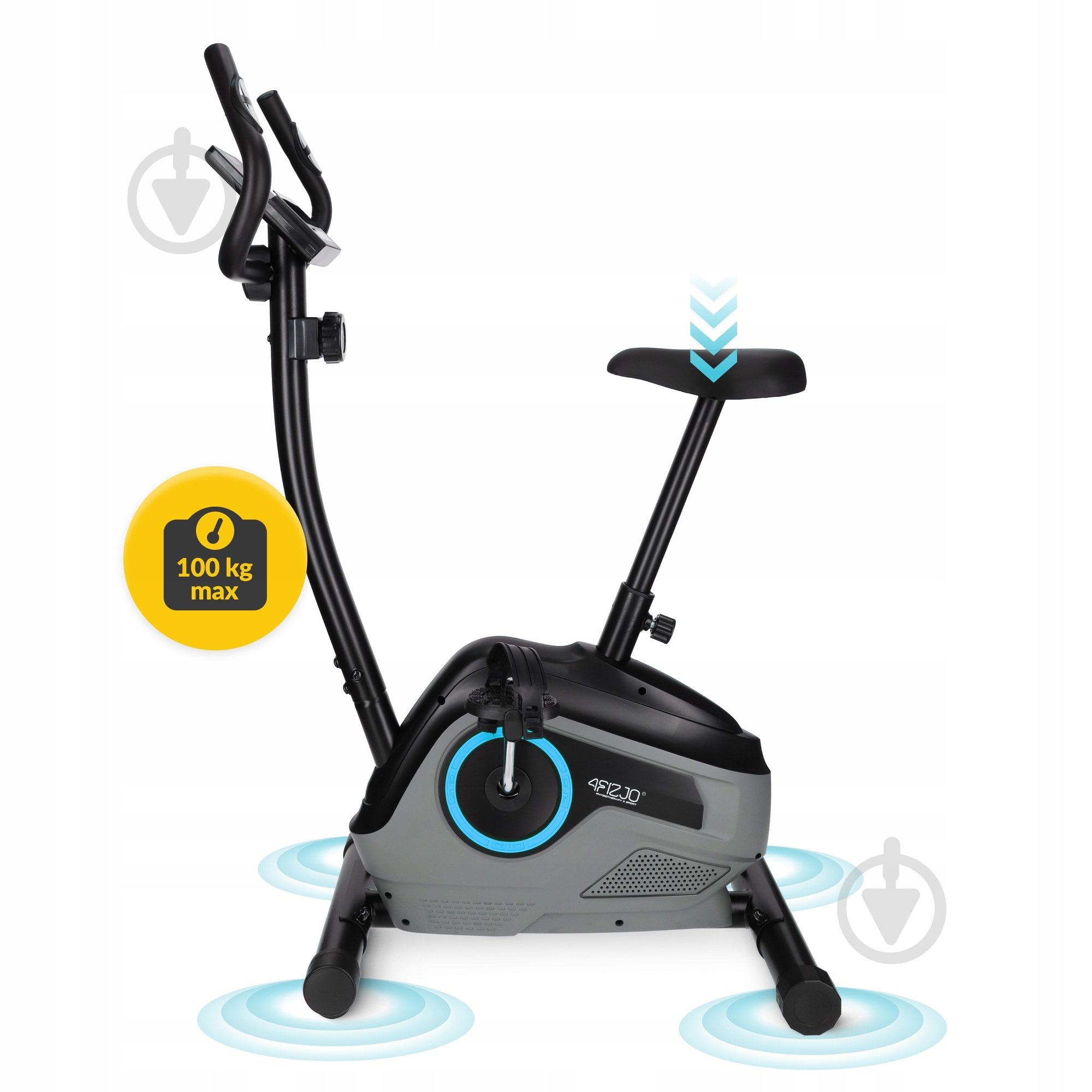 Велотренажер 4fizjo Active+ AW2425 Black/Blue (P-5905973401609) - фото 6