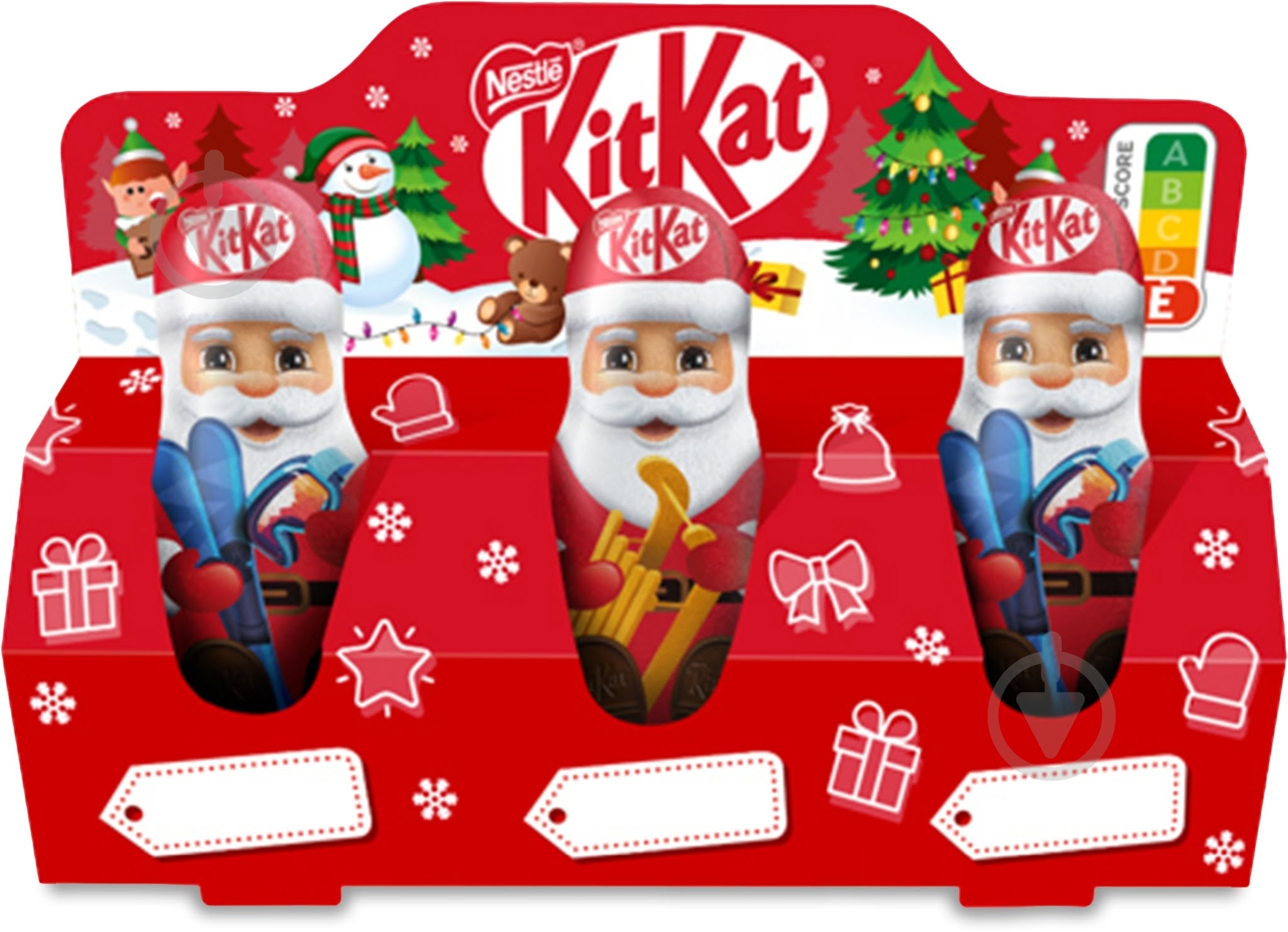 Шоколадные фигурки Kitkat из молочного шоколада с пшеничными криспами 3х17г - фото 1