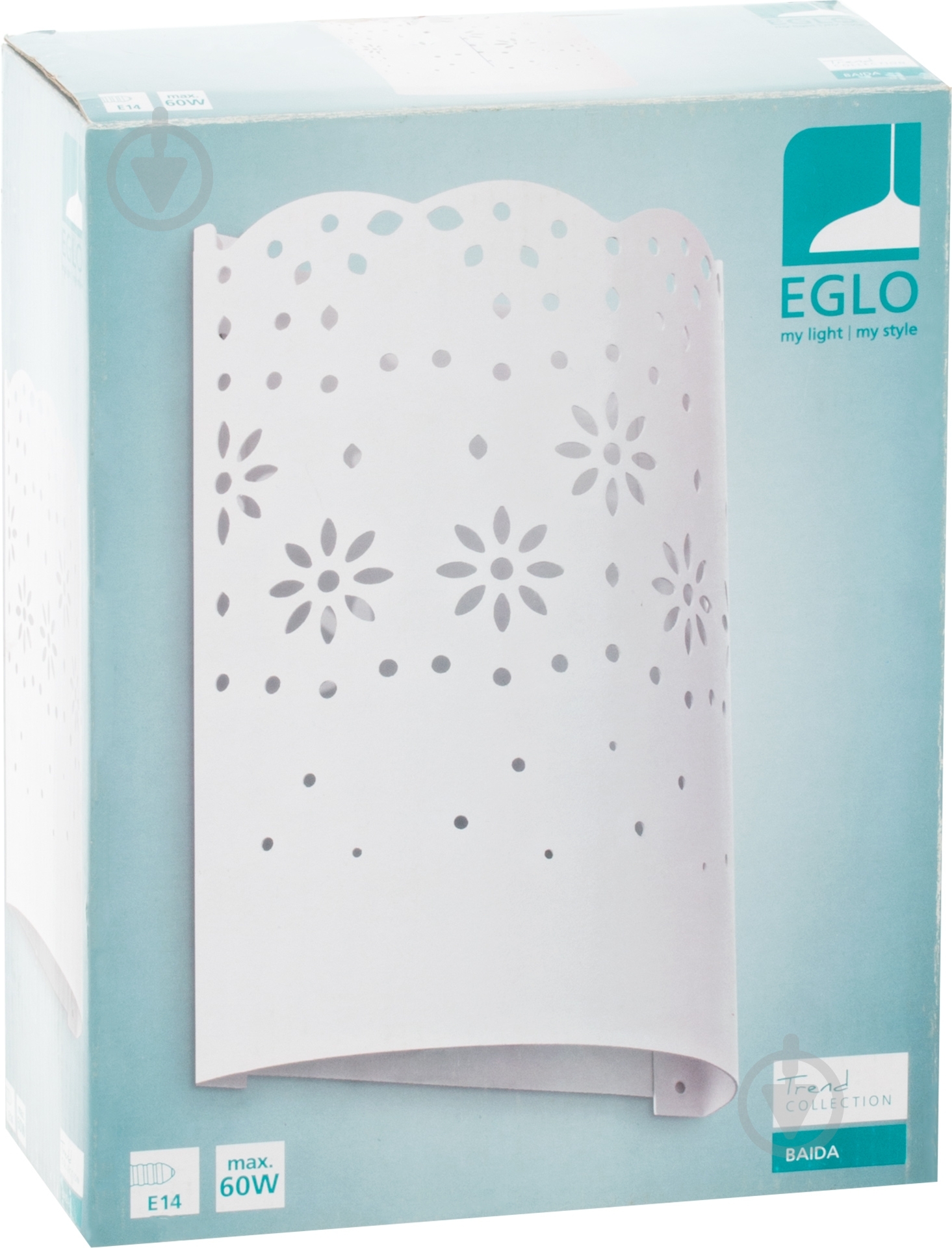 Бра Eglo BAIDA 1x60 Вт E14 белый 92556 - фото 3