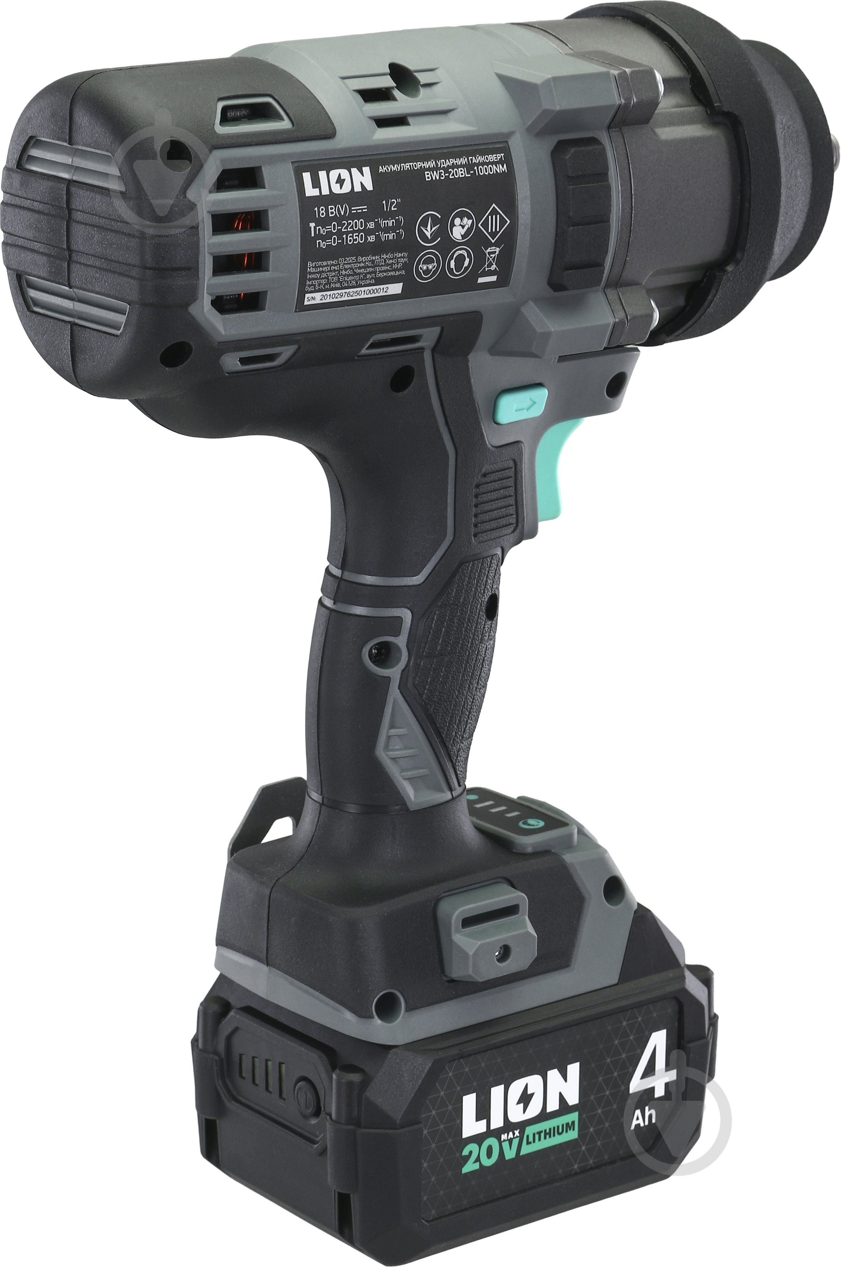 Гайковерт аккумуляторный LION BW3-20BL-1000NM 1000 Нм - фото 6