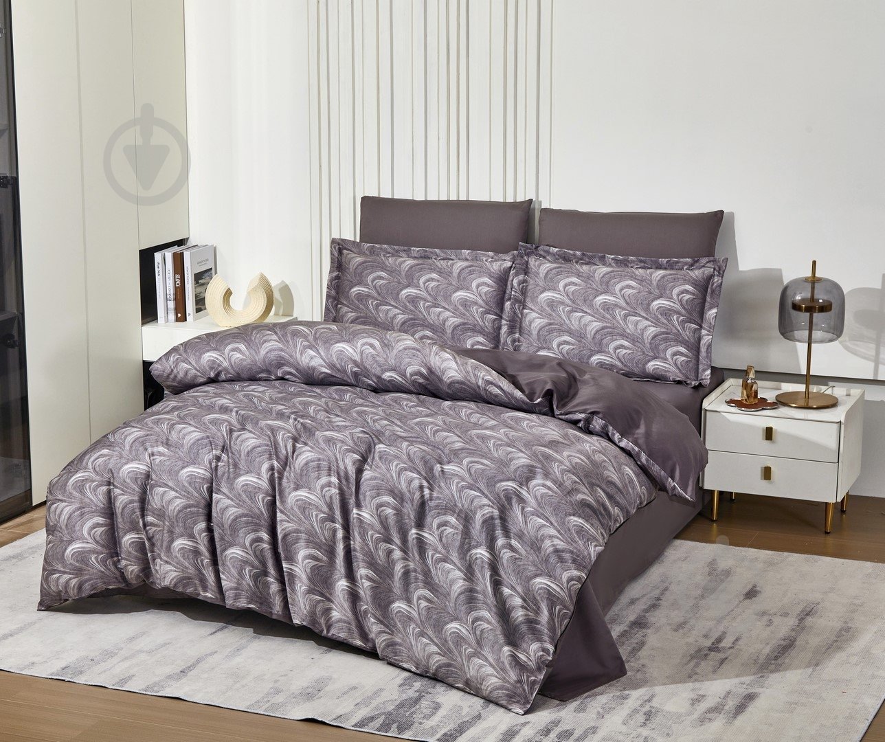 Комплект постільної білизни L1894 євро коричневий/мульті Word of Dream - фото 1 Комплект постільної білизни L1894 євро коричневий/мульті Word of Dream - фото 1