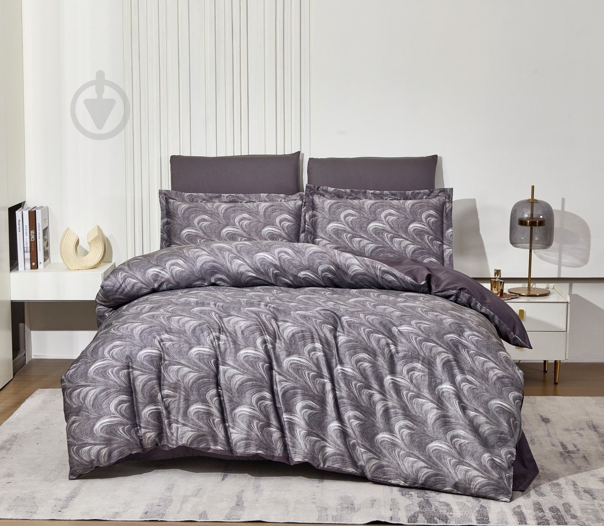 Комплект постільної білизни L1894 євро коричневий/мульті Word of Dream - фото 3 Комплект постільної білизни L1894 євро коричневий/мульті Word of Dream - фото 3