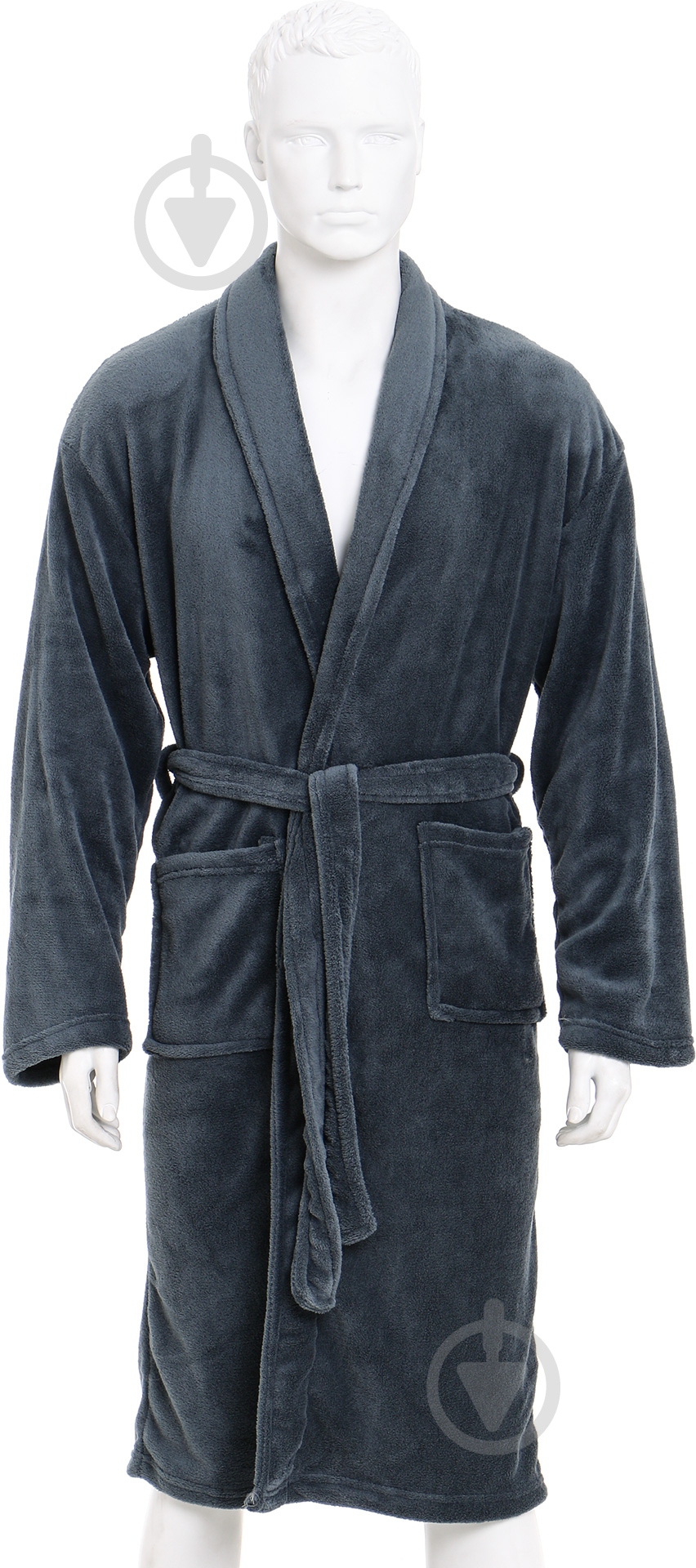 Халат домашний La Nuit Solid р. L темно-серый - фото 1