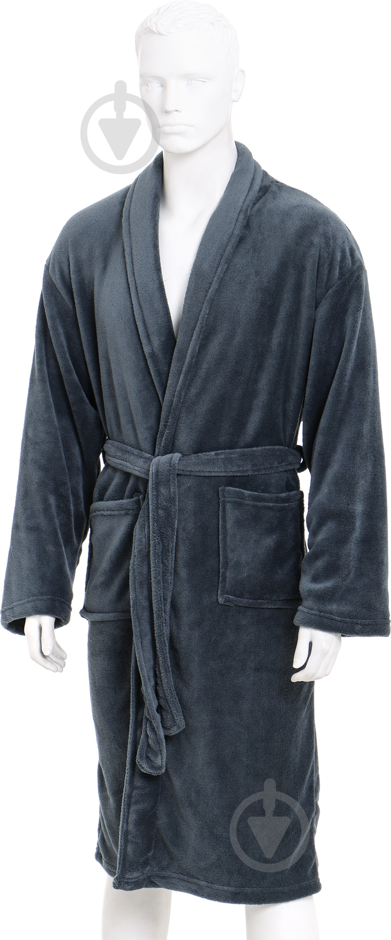 Халат домашний La Nuit Solid р. L темно-серый - фото 2