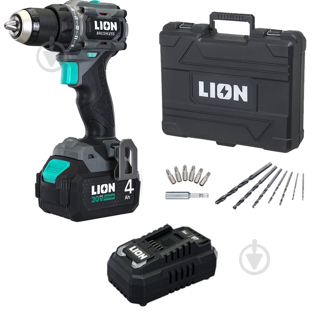ᐉ Шуруповерт аккумуляторный LION BD2-20BL-60NM-4A1-C • Купить в
