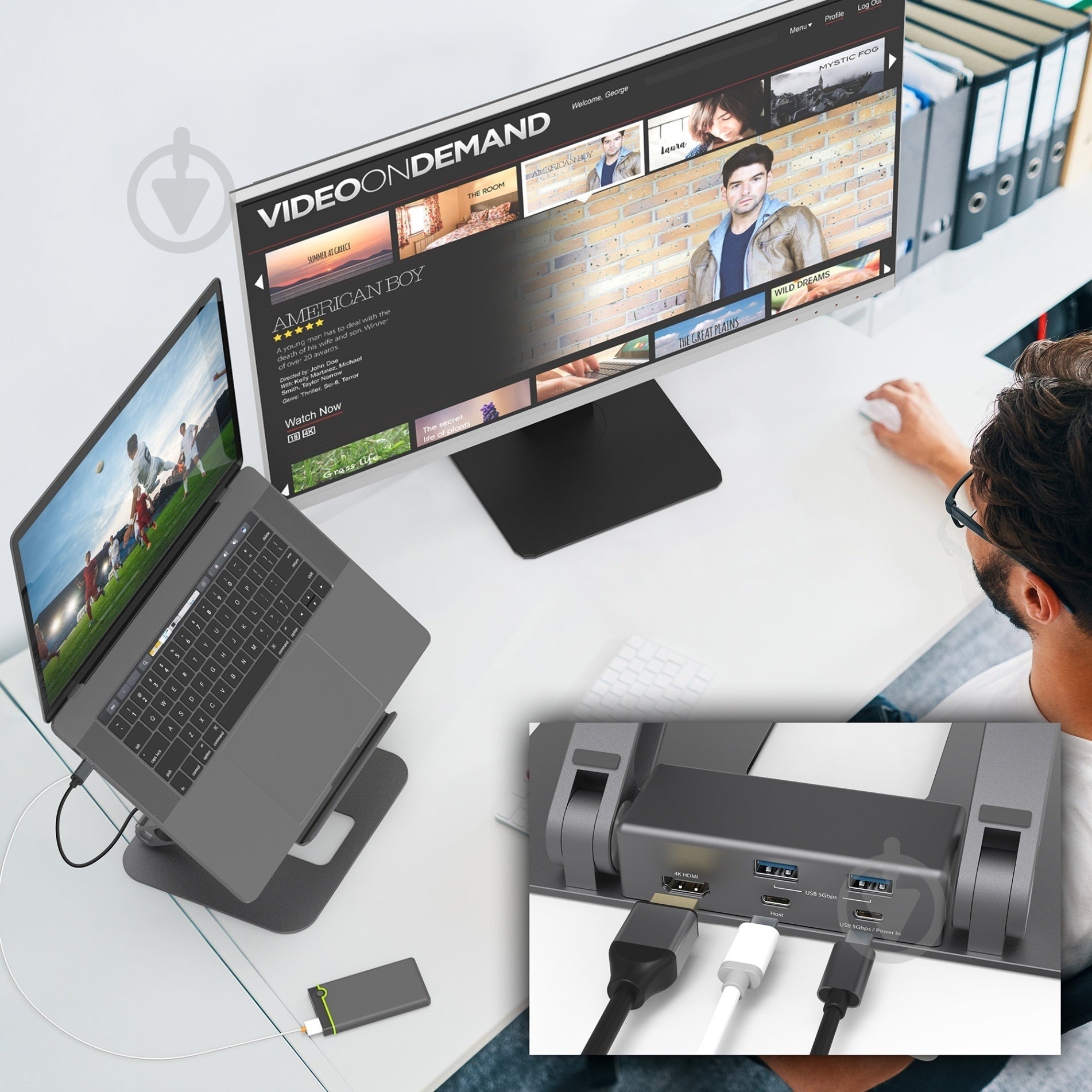Док-станция J5Create JTS327-N dark grey (JTS327-N) - фото 4
