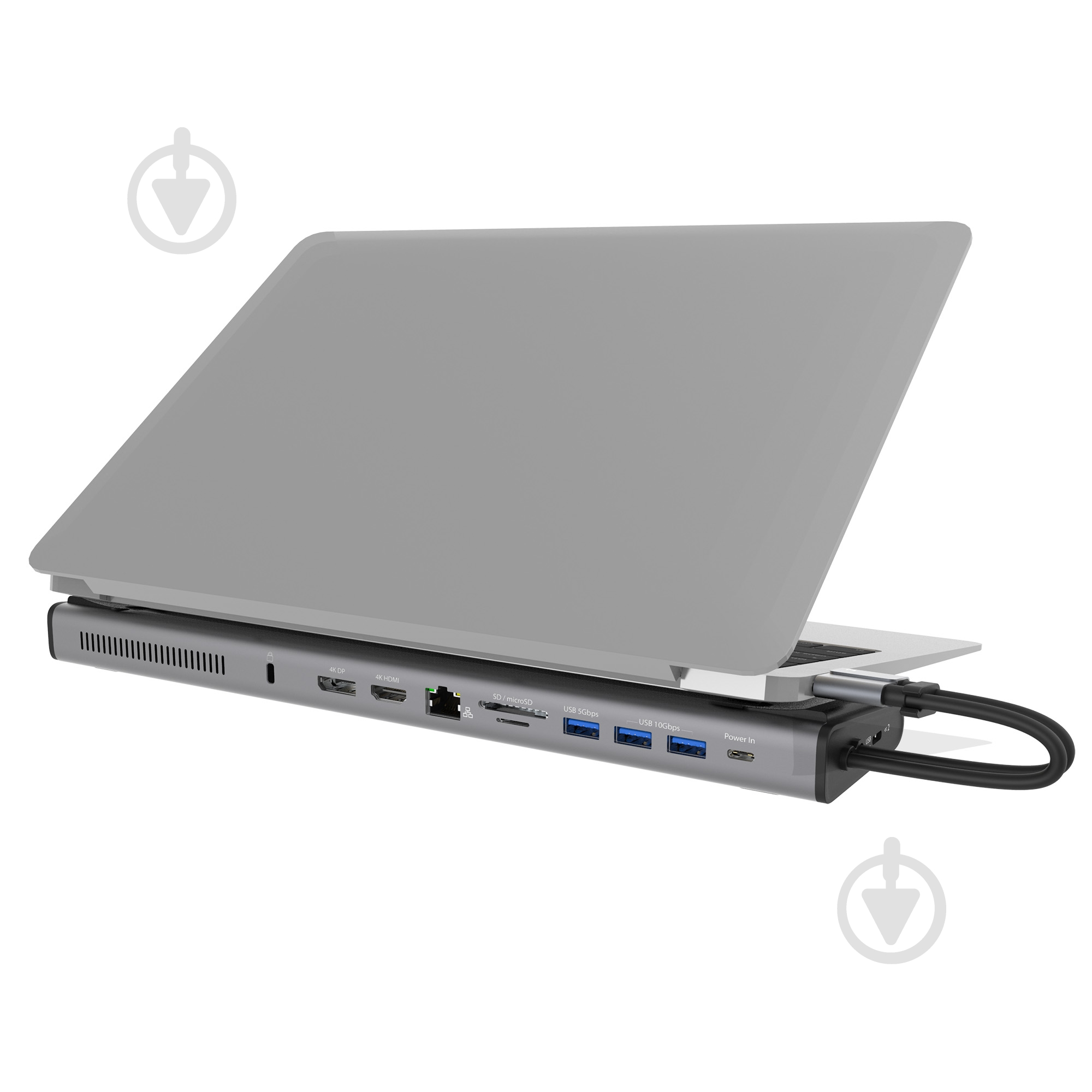 Док-станция J5Create USB-C 10Gbps, 12-в-1 dark grey (JCD552-N) - фото 4