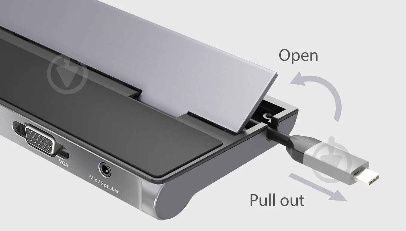Док-станция J5Create USB-C 10-в-1 dark grey (JCD543P-EN) - фото 12