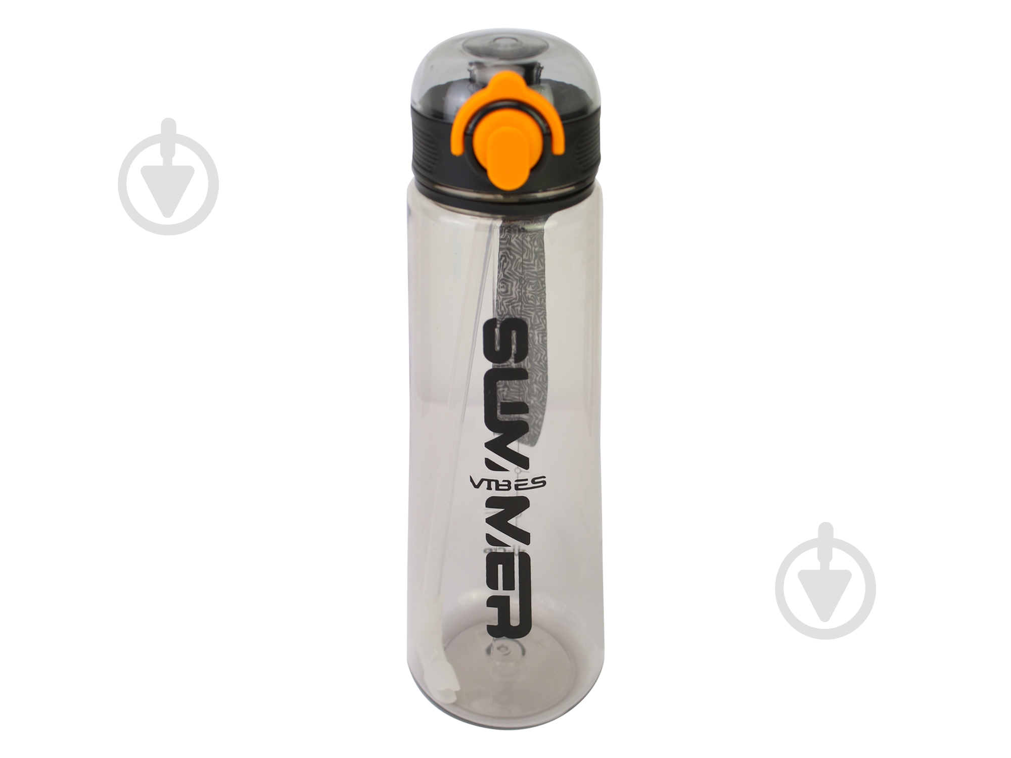 Пляшка для води Optima Straw 500 мл чорна U-1319-01 - фото 1