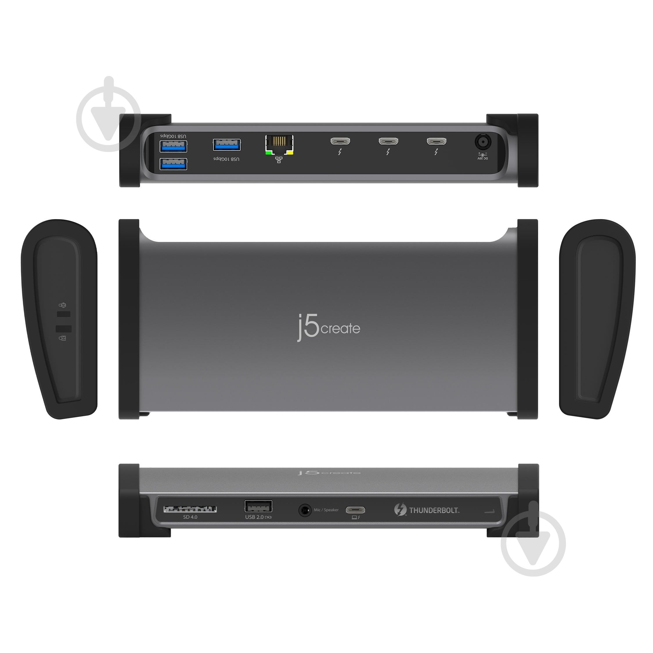Док-станція J5Create USB-C 11-в-1 dark grey (JTD562-EN) - фото 5