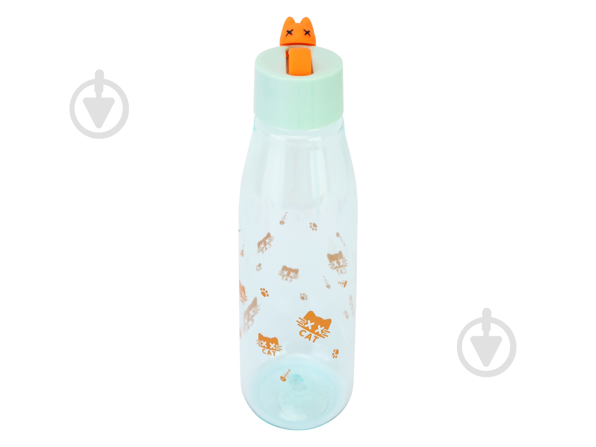Бутылка для воды Optima D-Cat 450 мл мятно-оранжевая J-2425-06 - фото 1 Бутылка для воды Optima D-Cat 450 мл мятно-оранжевая J-2425-06 - фото 1