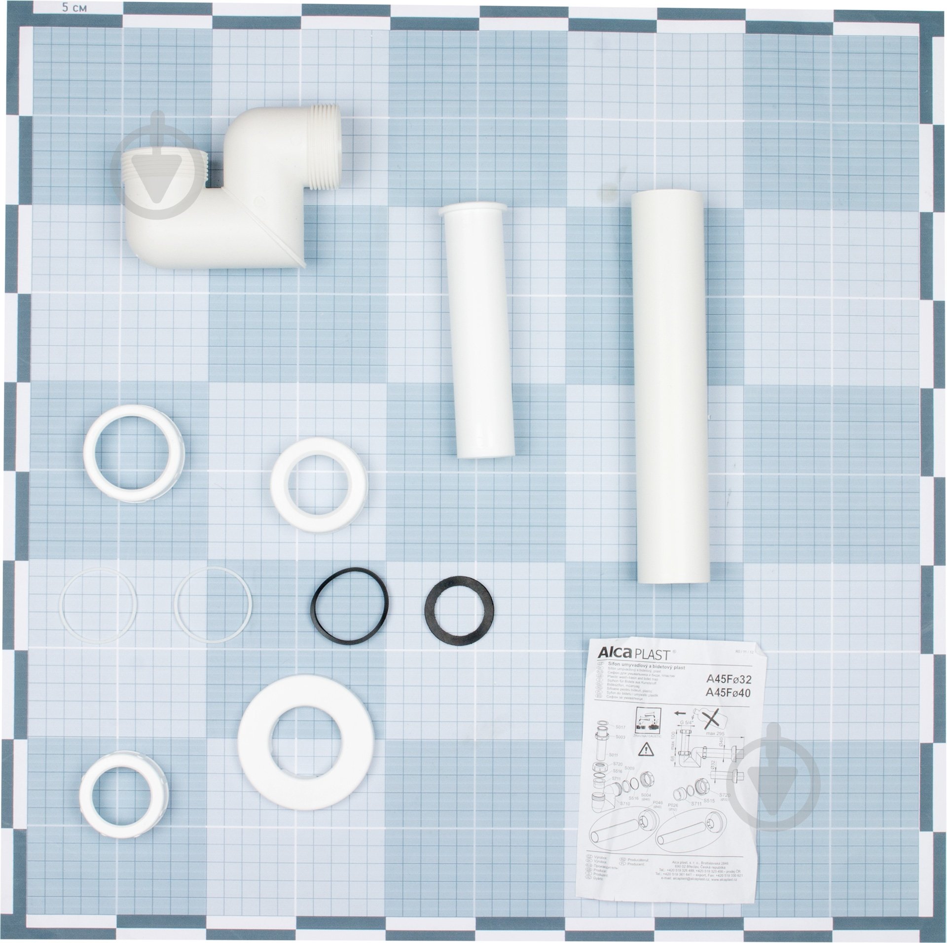 Сифон для биде Alca Plast пластик d=40 - фото 2