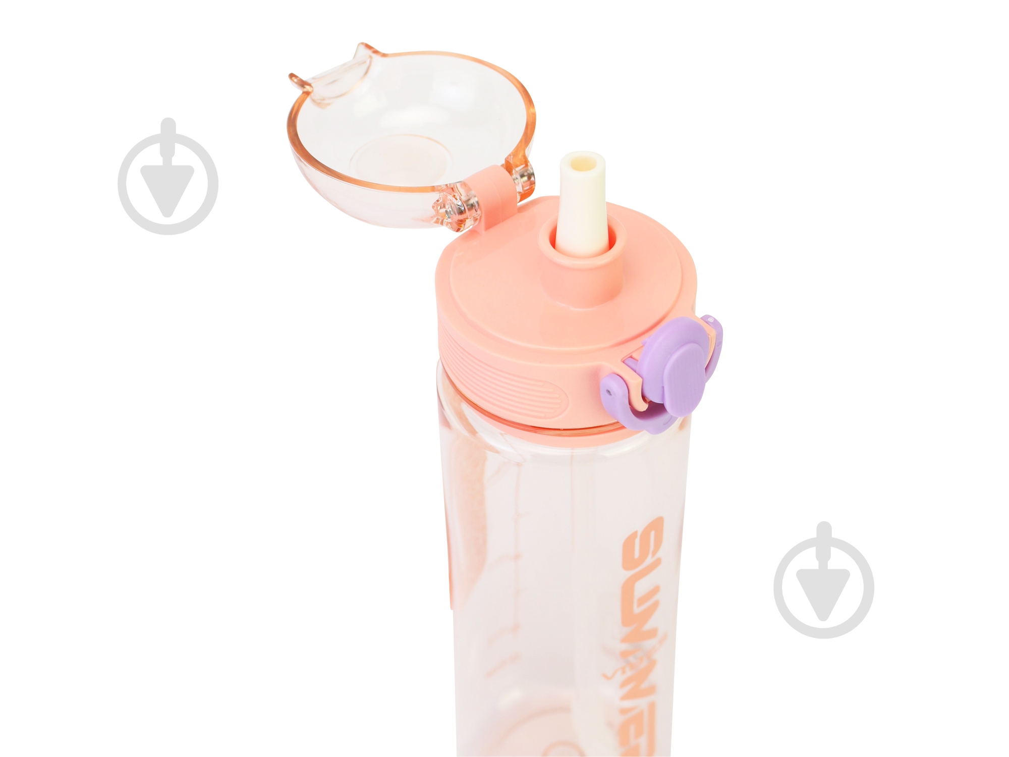 Пляшка для води Optima Straw 500 мл персикова U-1319-66 - фото 2