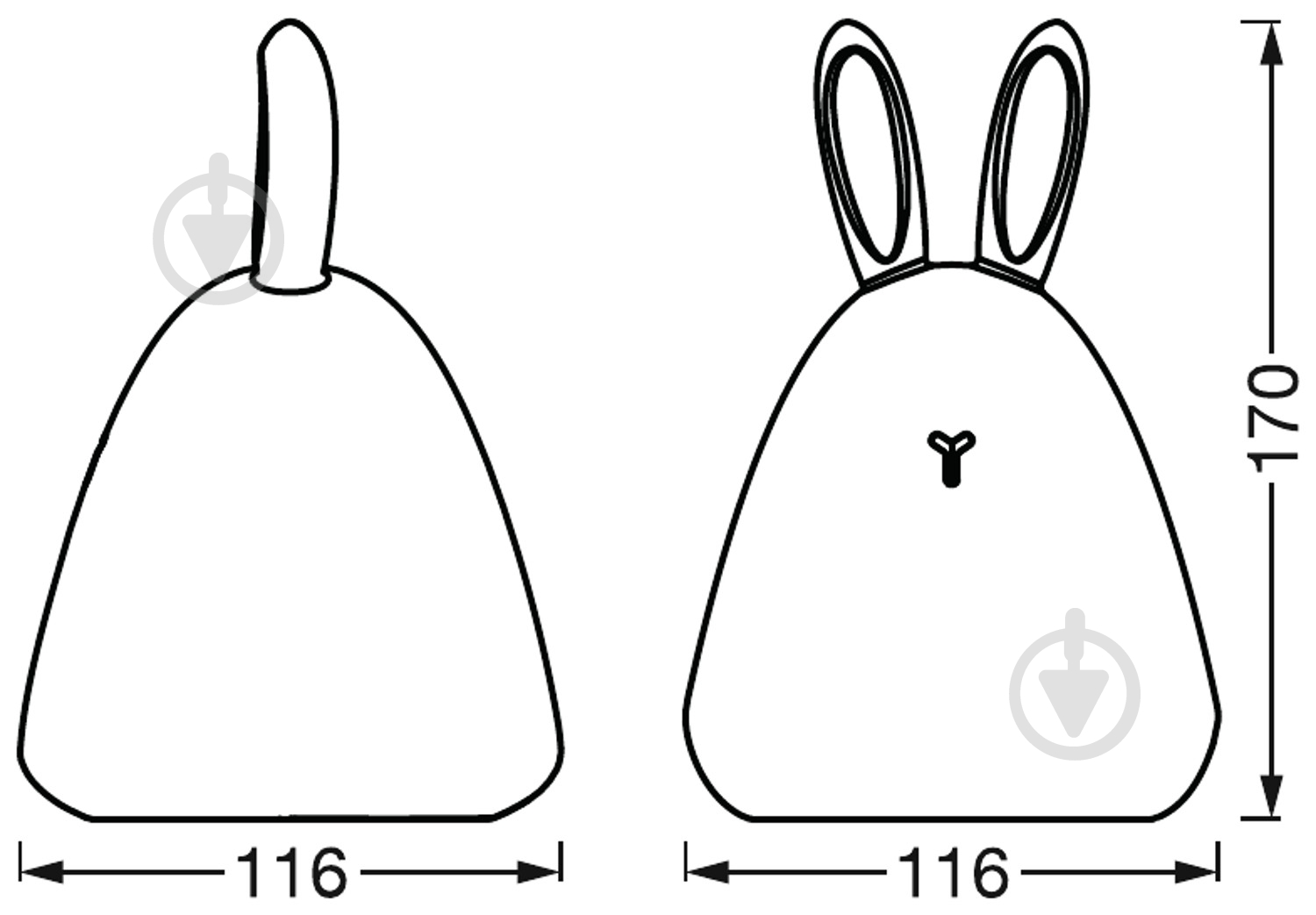 Нічник Ledvance Nightlux Touch LED 2,5 Вт білий Rabbit + USB+ RGBW - фото 8
