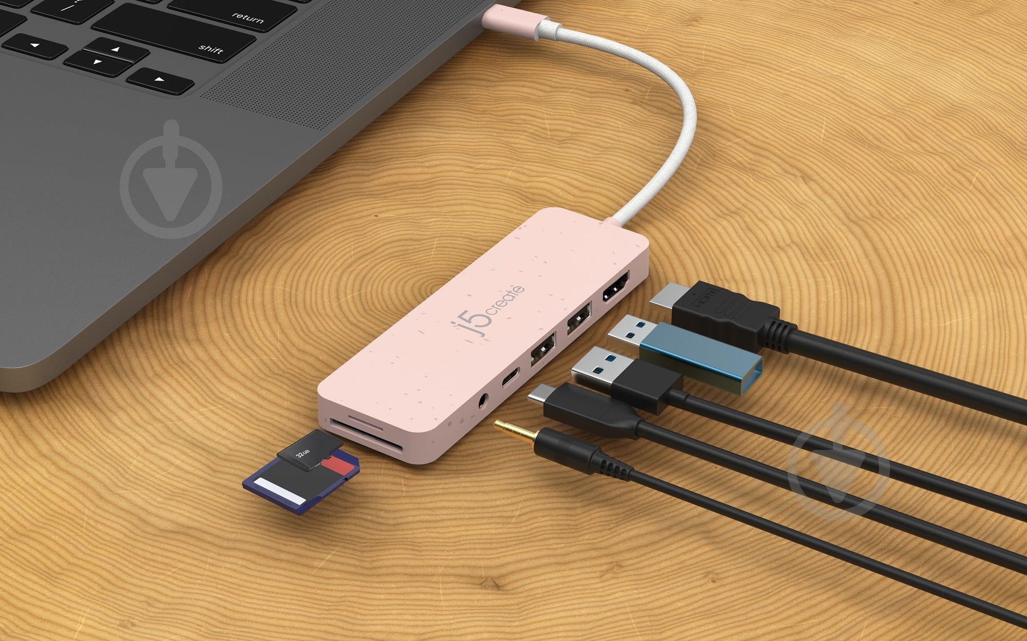 Мультипортова док-станція J5Create USB-C 6-в-1 (JCD373ER-N) - фото 4
