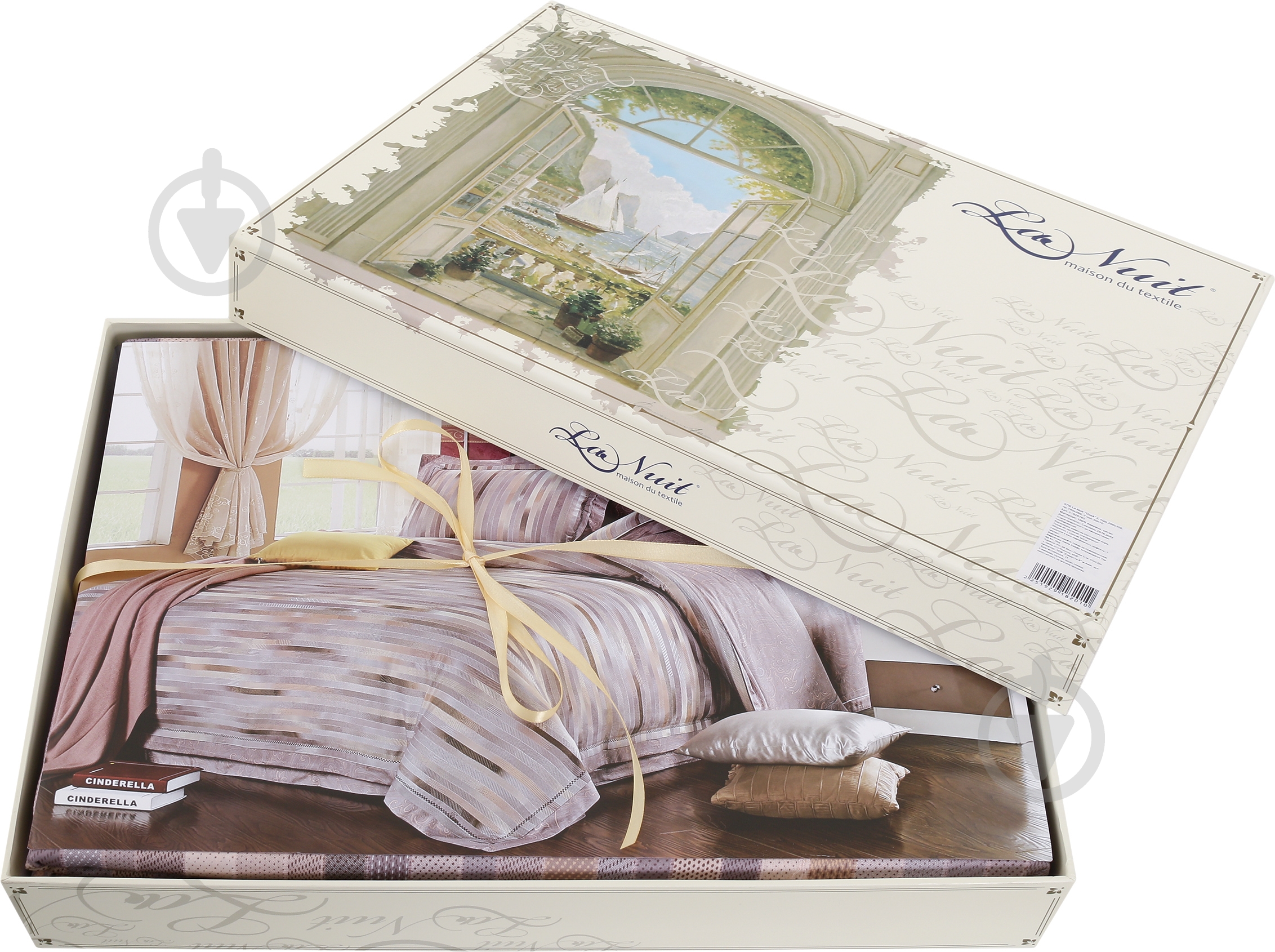 Комплект постельного белья Dusk 2,0 бежево-серый La Nuit - фото 7