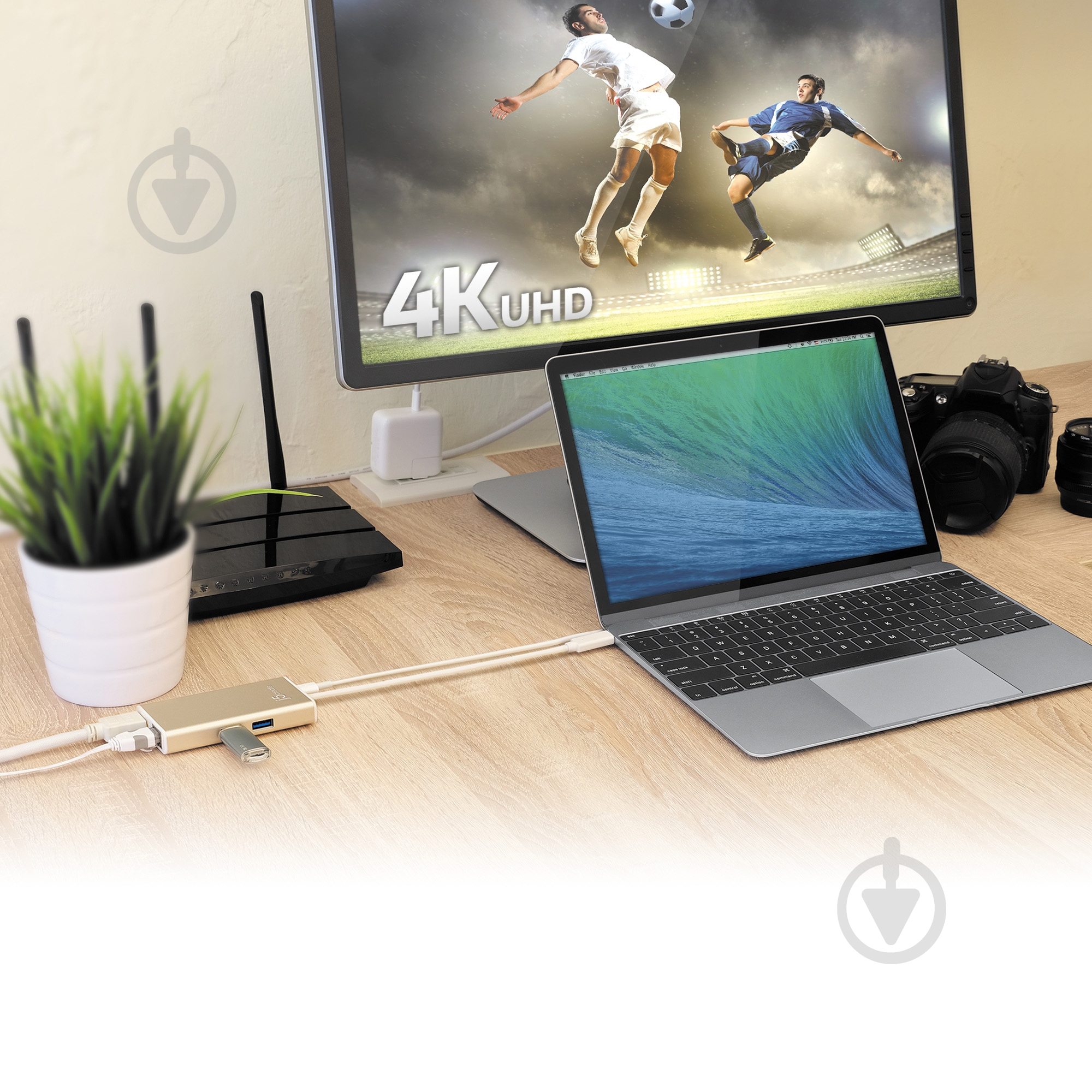 Док-станция J5Create USB-C 5-в-1 (хаб/HDMI/PD/LAN) silver (JCA374-N) - фото 8