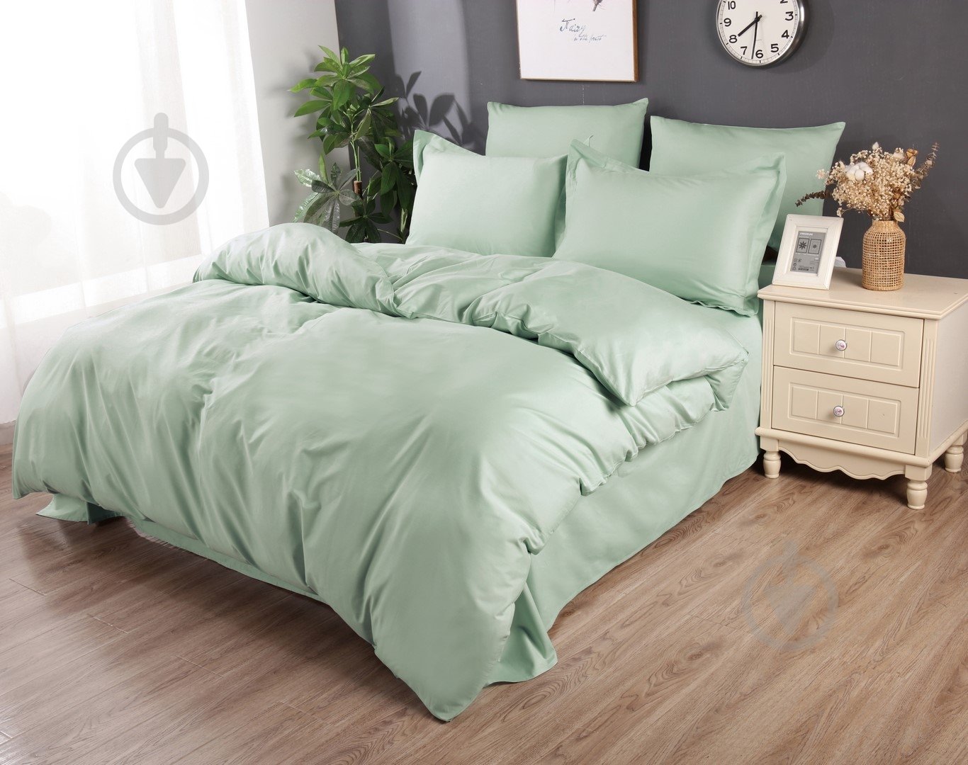 Комплект постільної білизни Smoke Green-1,5 зелений Word of Dream - фото 1 Комплект постільної білизни Smoke Green-1,5 зелений Word of Dream - фото 1