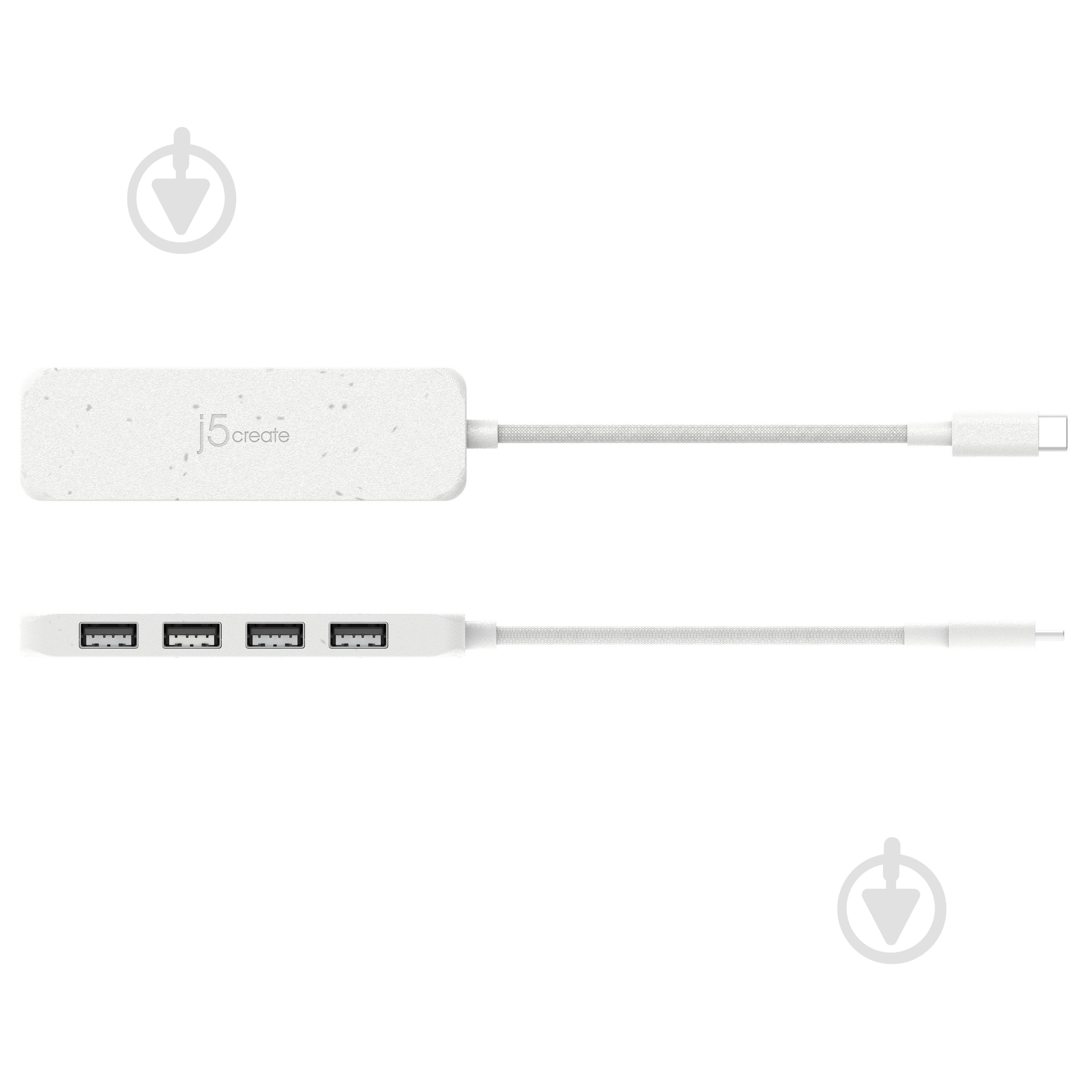 USB-хаб J5Create JCH341EW-N, USB 3.2, 10Gbps, USB-С на 4 USB-A - фото 4 USB-хаб J5Create JCH341EW-N, USB 3.2, 10Gbps, USB-С на 4 USB-A - фото 4