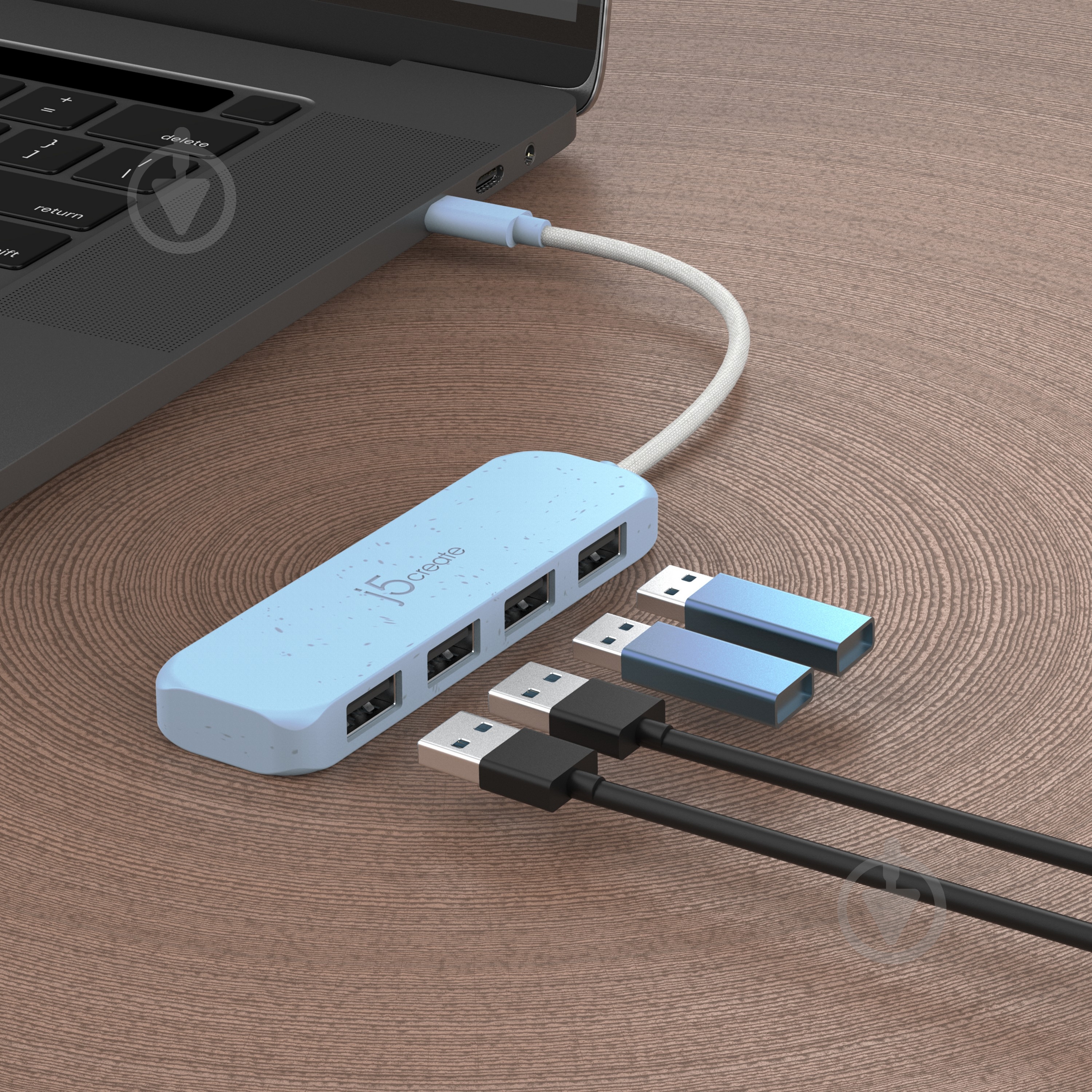 USB-хаб J5Create JCH341EC-N, USB 3.2, 10Gbps, USB-С на 4 USB-A - фото 5 USB-хаб J5Create JCH341EC-N, USB 3.2, 10Gbps, USB-С на 4 USB-A - фото 5