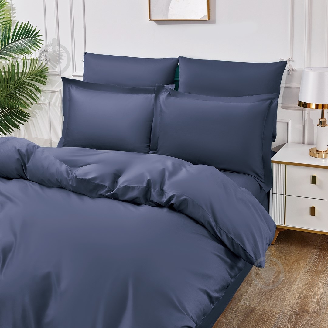 Комплект постільної білизни Vintage Indigo євро синій Word of Dream - фото 4 Комплект постільної білизни Vintage Indigo євро синій Word of Dream - фото 4