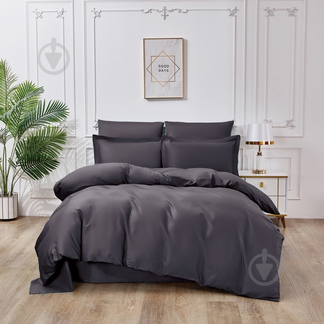 Комплект постільної білизни After Midnight євро чорний Word of Dream - фото 1 Комплект постільної білизни After Midnight євро чорний Word of Dream - фото 1