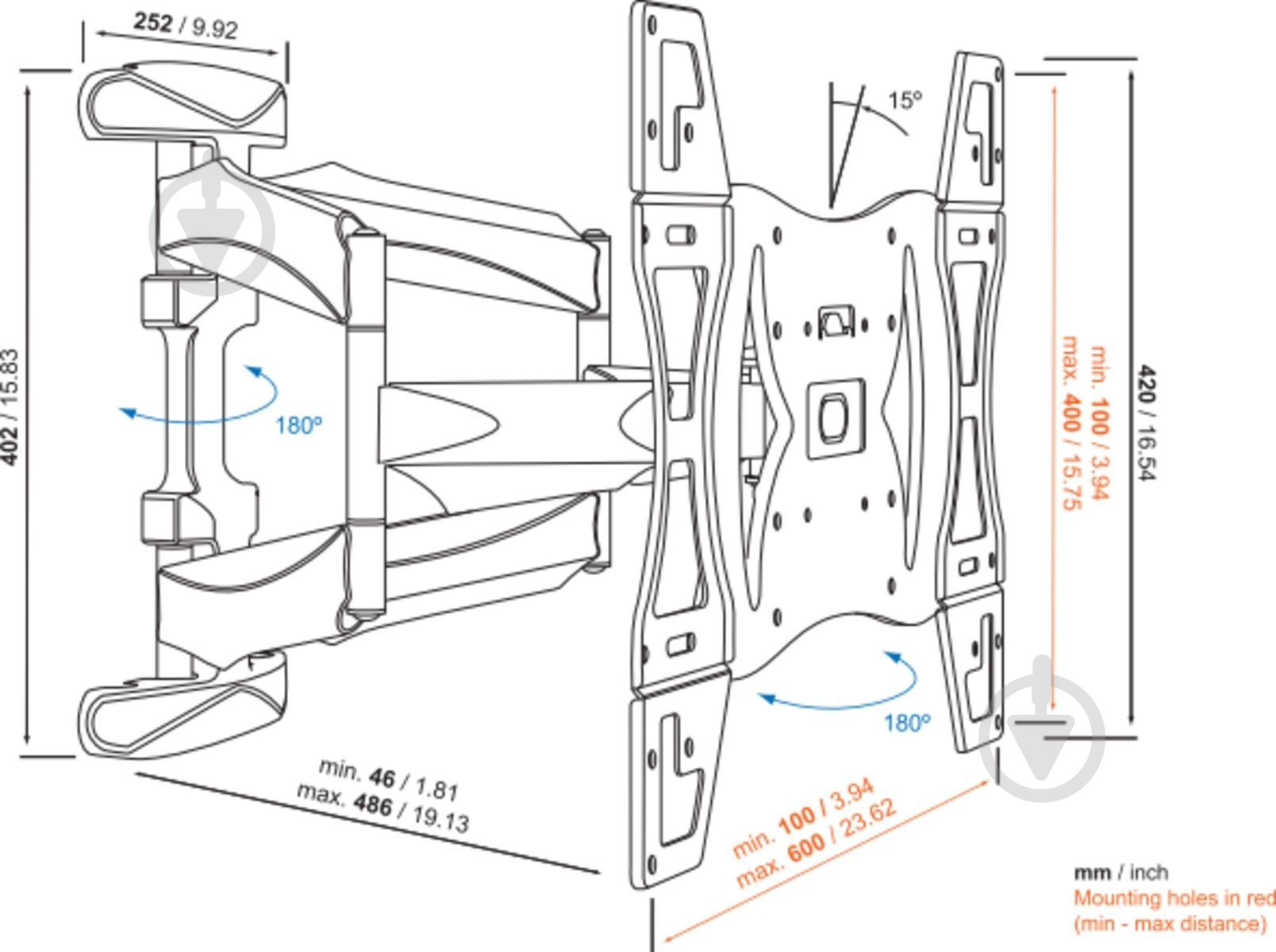 Крепление Vogels BASE 45 L (6419461) - фото 2 Крепление Vogels BASE 45 L (6419461) - фото 2