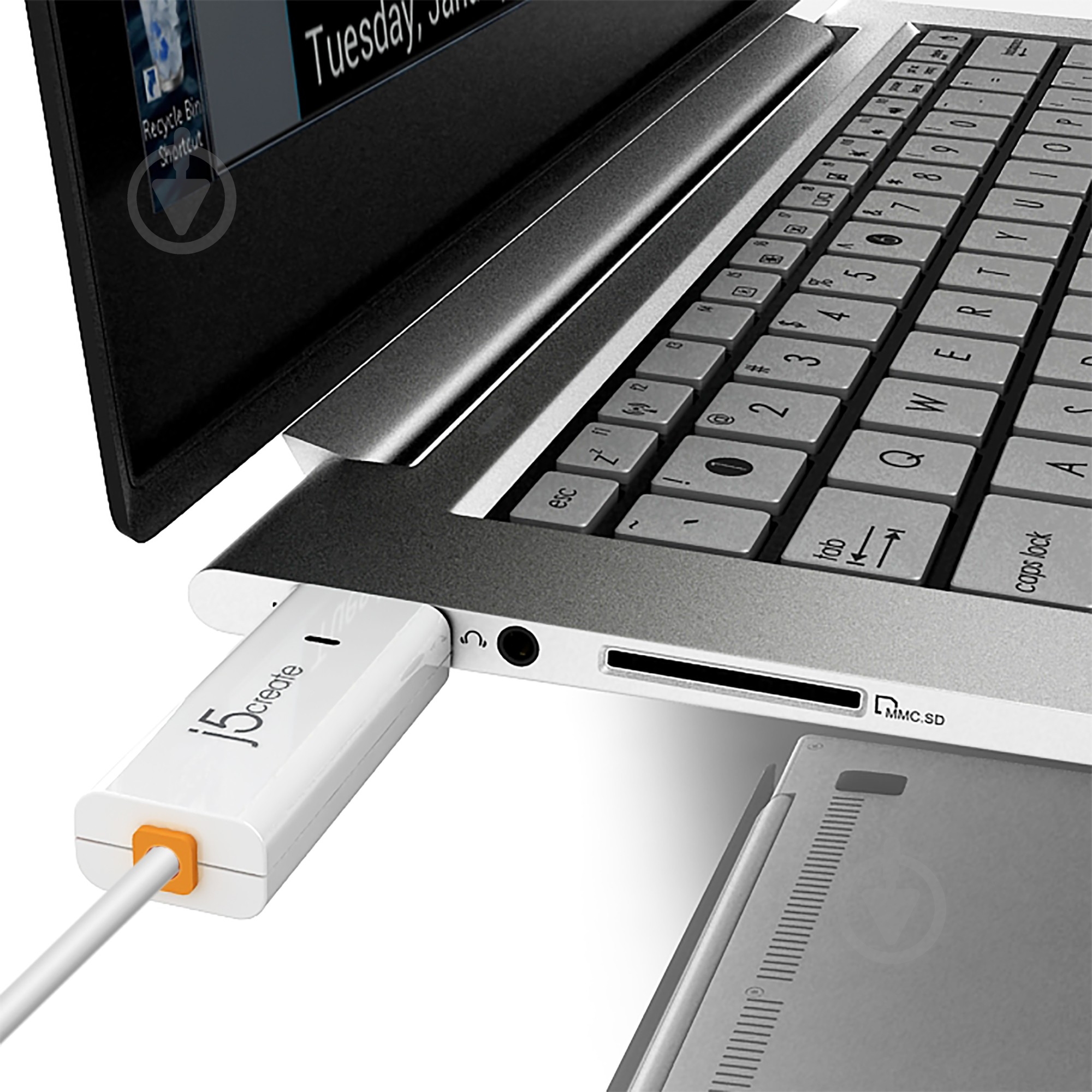 Адаптер USB-A/USB-A, Windows & Mac 1,8 м white (JUC400-N) - фото 6
