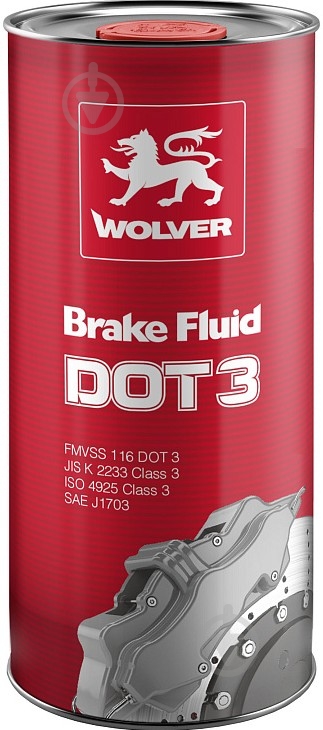 Тормозная жидкость Wolver DOT-3 0,5 л (24380) - фото 1