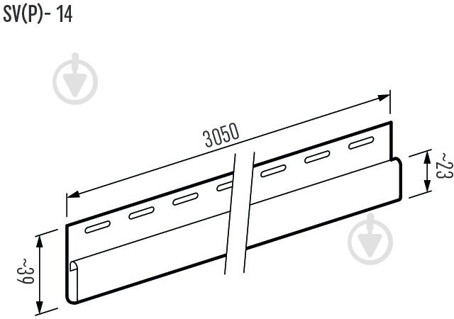 Профиль финишный Vilo™ 3,05 м дуб SVP-14 - фото 2