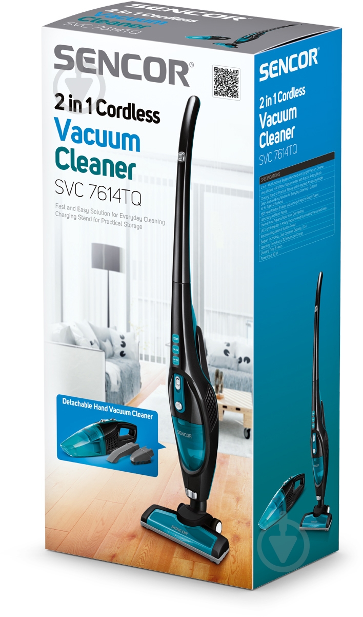 Пылесос Sencor SVC7614TQ black/blue - фото 10 Пылесос Sencor SVC7614TQ black/blue - фото 10