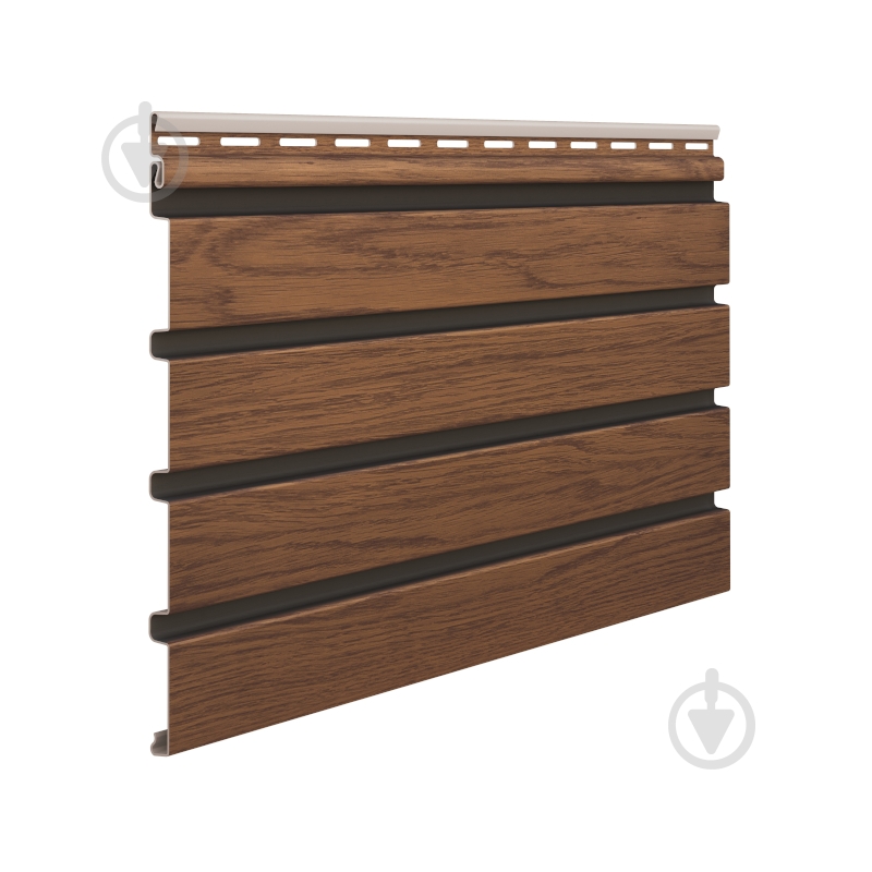 Сайдинг Vilo™ 2,95x0,25 м 0,7375 кв.м горіх V-Black SVP-06 - фото 1