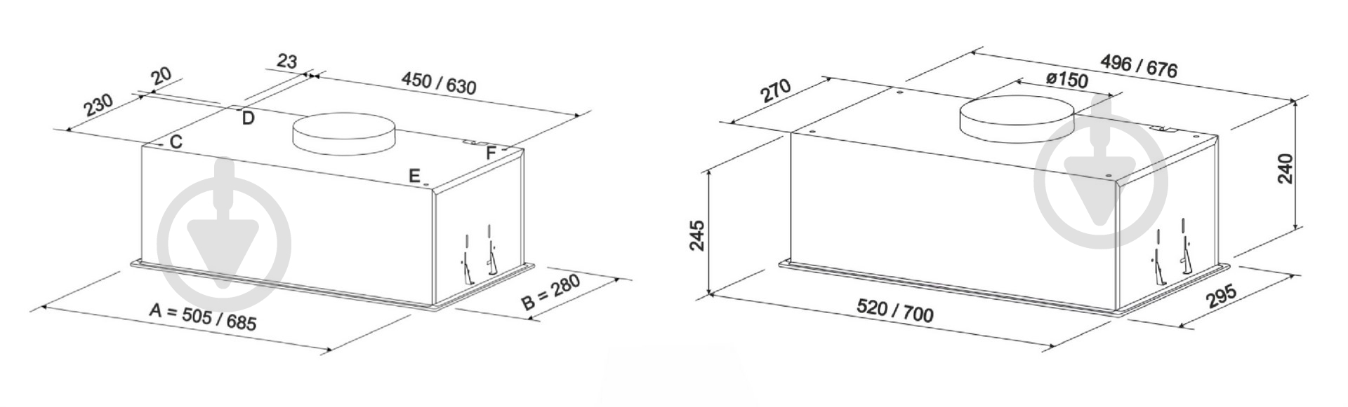 Вытяжка Eleyus INTEGRA 800 LED 52 BL - фото 16