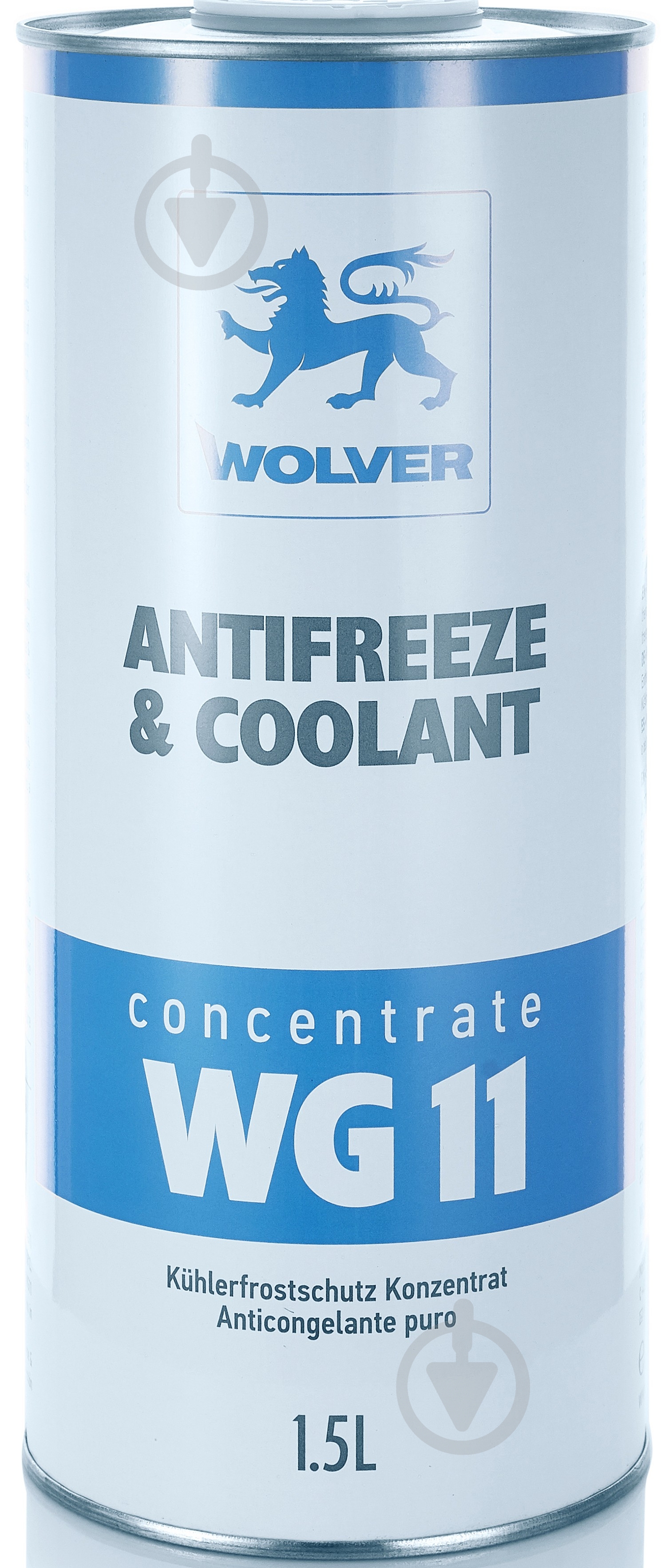 Антифриз Wolver G11 от -80 до +120 концентрат 1,5 л голубой (13142) - фото 1 Антифриз Wolver G11 от -80 до +120 концентрат 1,5 л голубой (13142) - фото 1