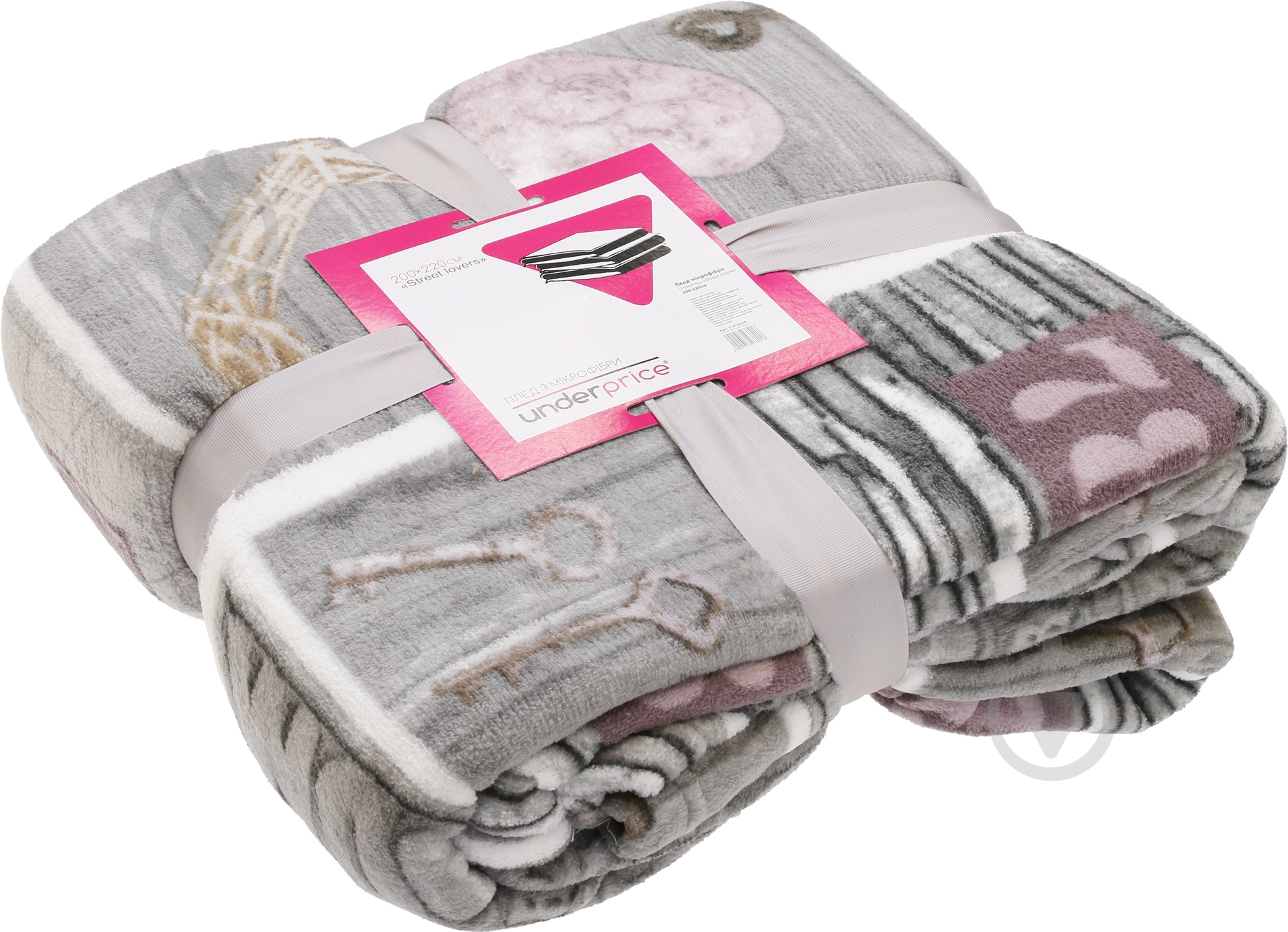 Плед Street lovers 220x200 см серый Underprice - фото 3