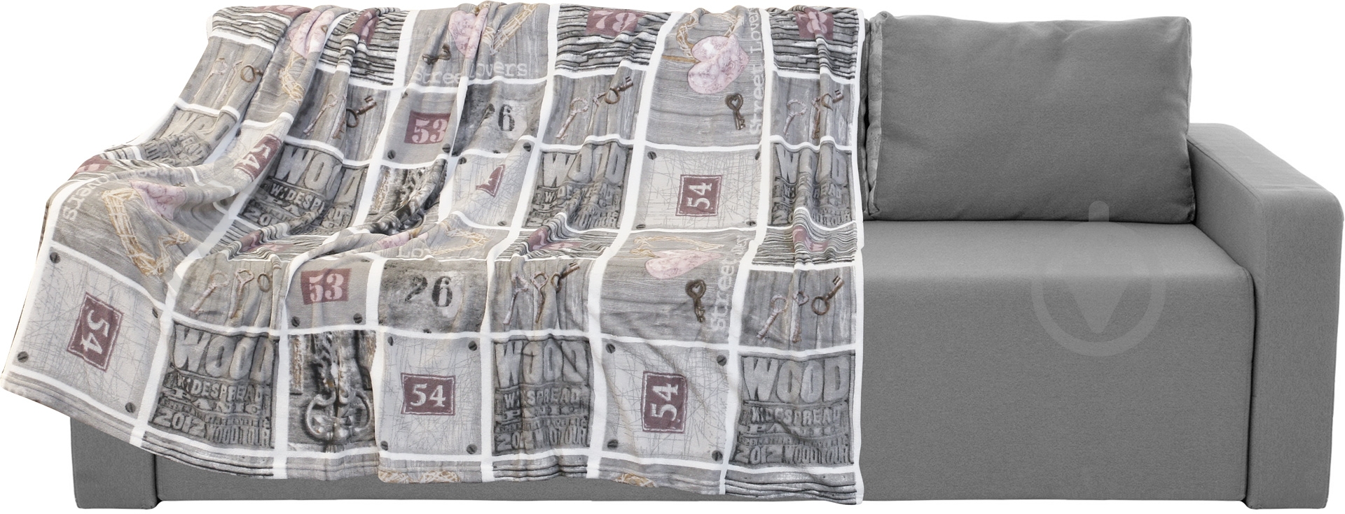 Плед Street lovers 220x200 см серый Underprice - фото 1