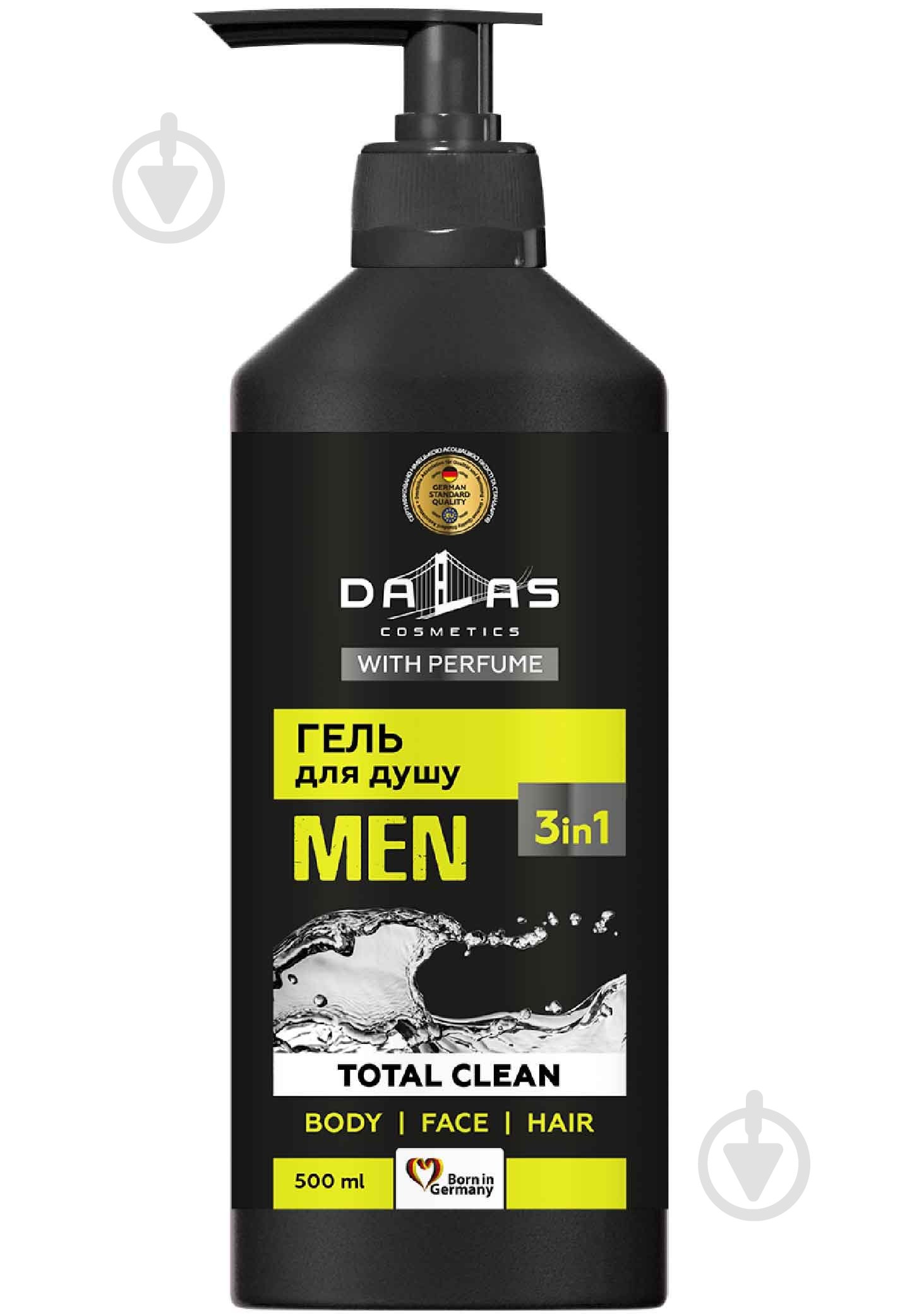 Гель для душу Dalas Men 3в1 Total clean 500 мл - фото 1