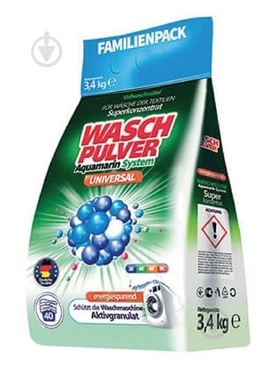 Стиральный порошок для машинной и ручной стирки WASCH PULVER UNIVERSAL 3,4 кг - фото 1 Стиральный порошок для машинной и ручной стирки WASCH PULVER UNIVERSAL 3,4 кг - фото 1