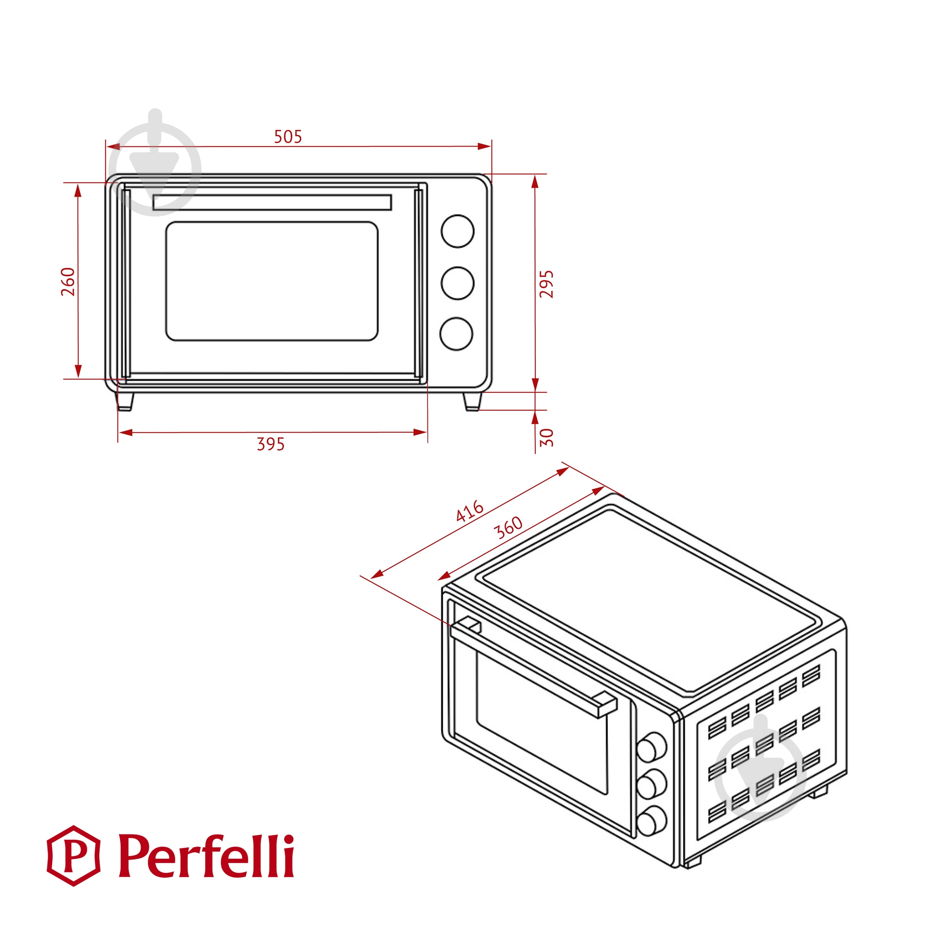Электрическая печь Perfelli CLASSIC 37 Grey - фото 20