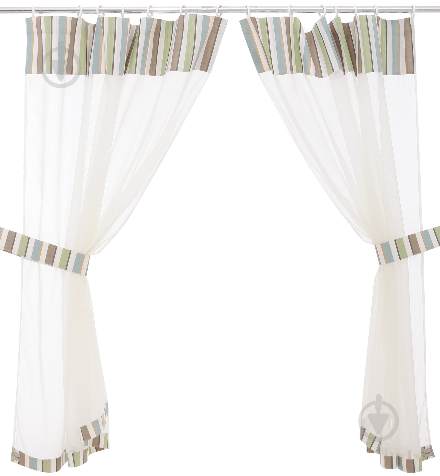 Комплект тюлів з підхватами Scotland Green 145х170 La Nuit - фото 1