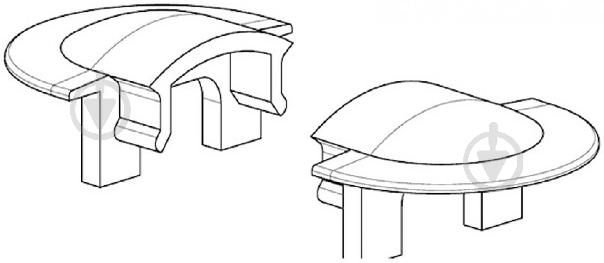 Комплект для LED-ленты ТІС врезной профиль+ матовый рассеиватель ЛПВ12-РМ 100 см - фото 4