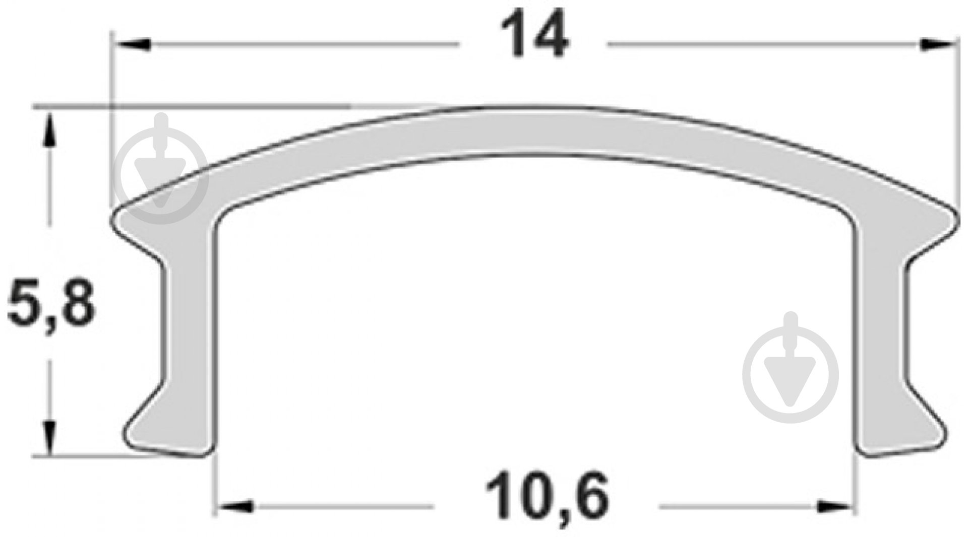 Комплект для LED-ленты LP врезной профиль+рассеиватель ЛПВ7-РМ 100 см - фото 3