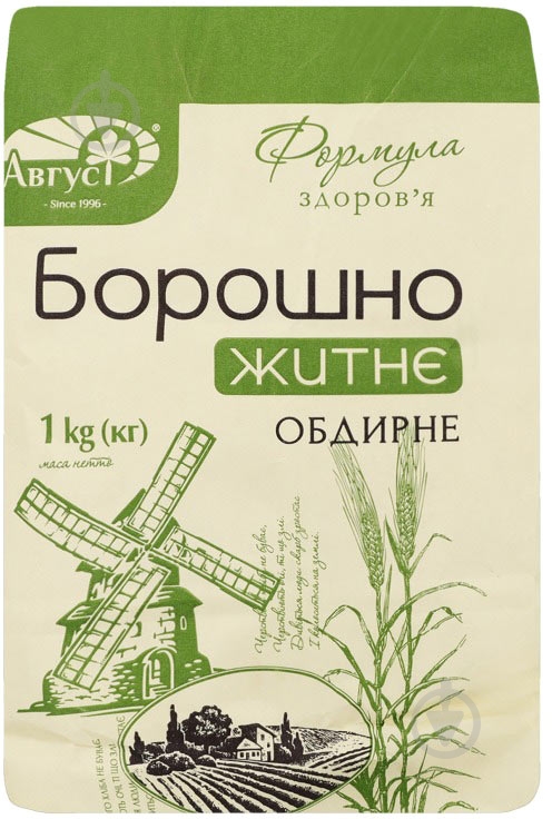 Мука Август ржаная обдирная 1 кг - фото 1