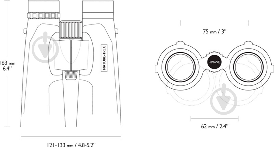 Бинокль Hawke Nature-Trek green - фото 3