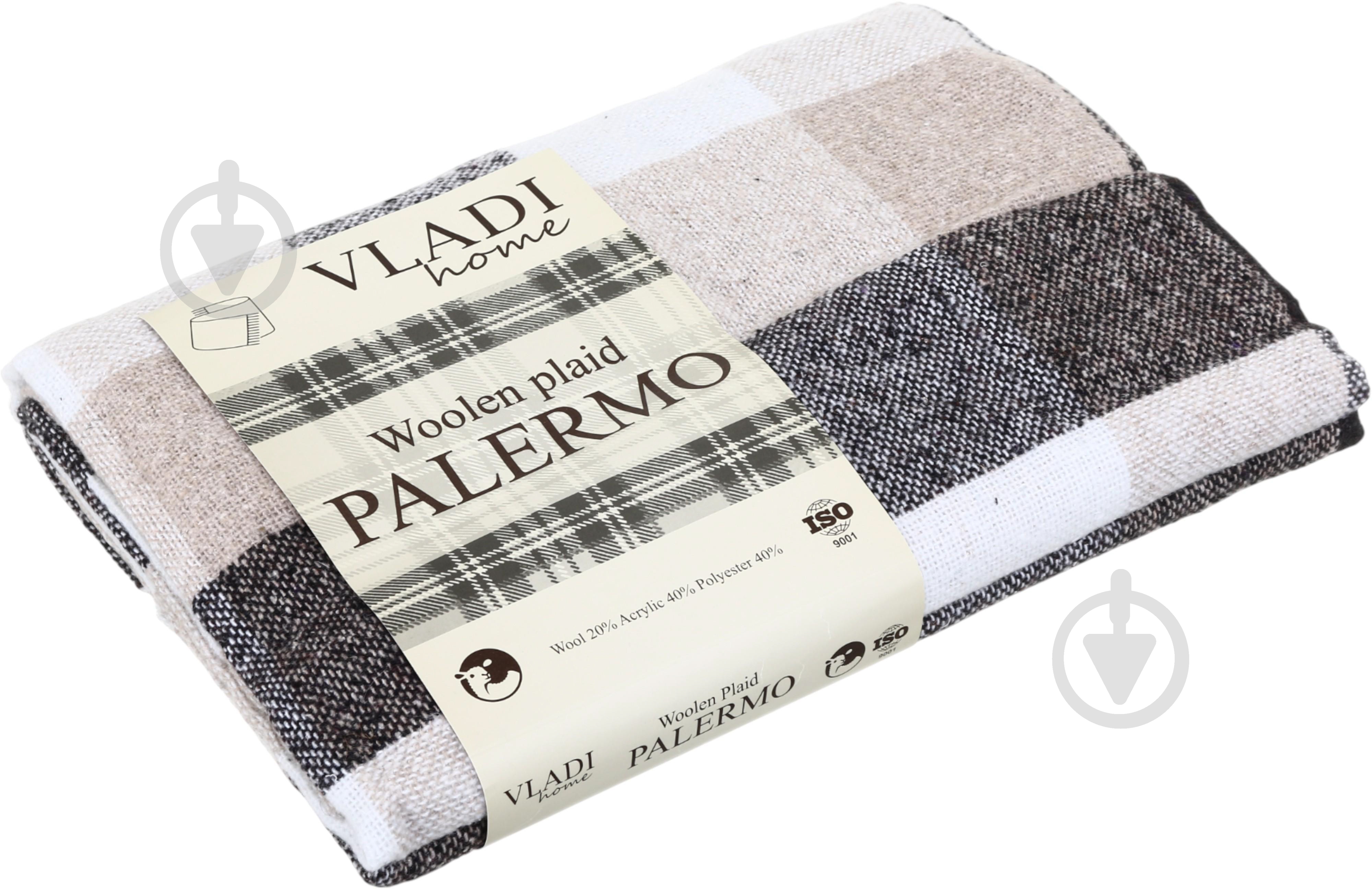 Плед полушерстяной Vladi 170x210 см черно-белый - фото 5 Плед полушерстяной Vladi 170x210 см черно-белый - фото 5