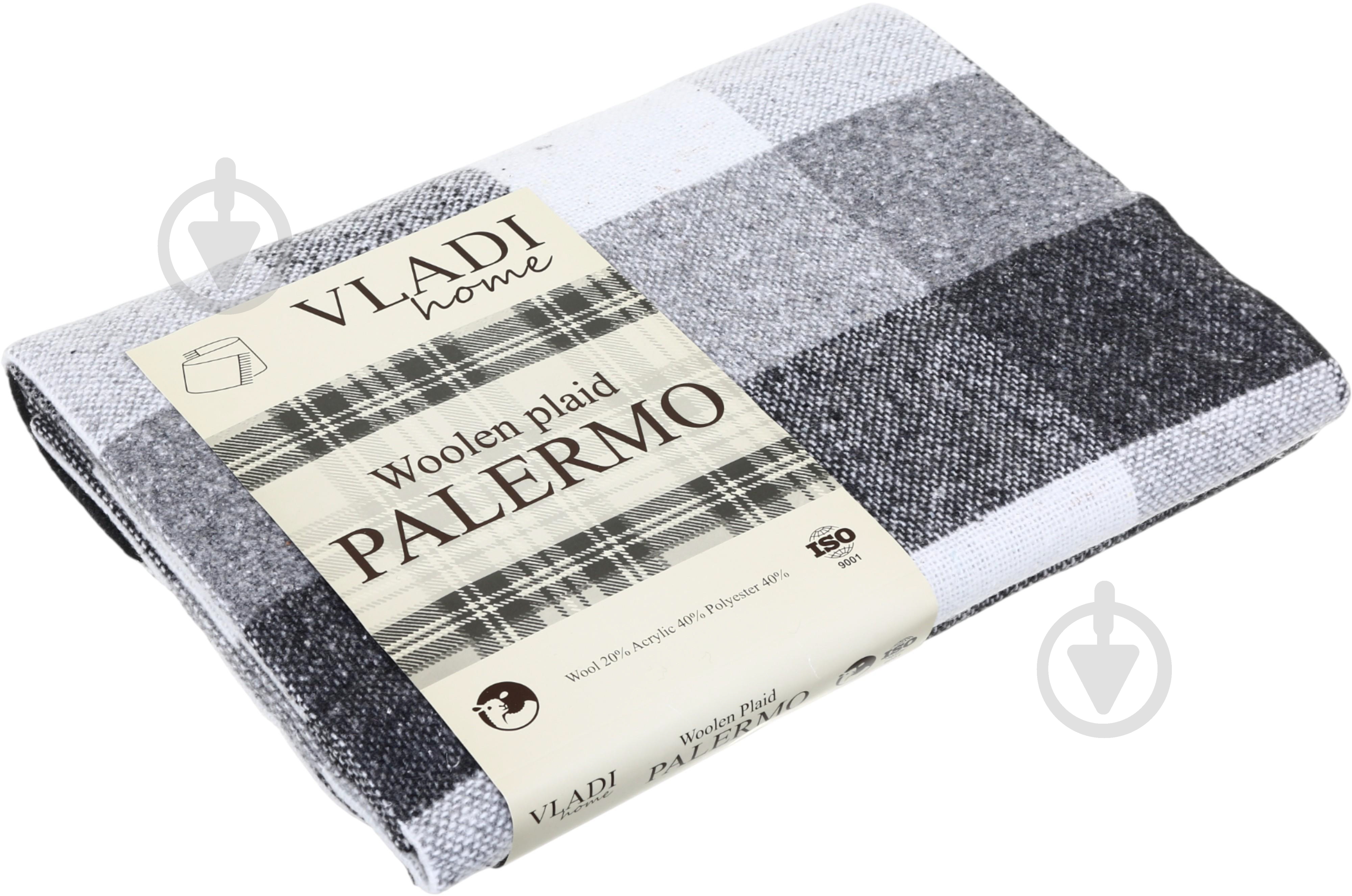Плед полушерстяной Vladi 170x210 см черно-белый - фото 6 Плед полушерстяной Vladi 170x210 см черно-белый - фото 6